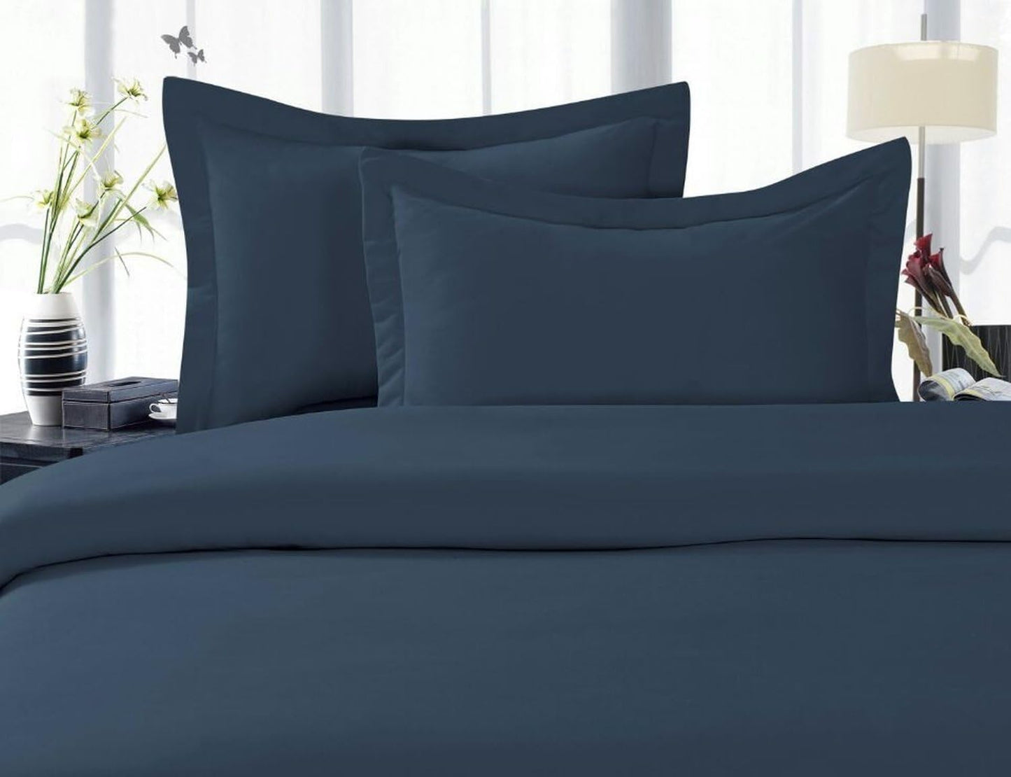Elegant Comfort 1500 Premier Hotel Quality 4 pc Sheet Set, Deep Pocket, Twin Navy