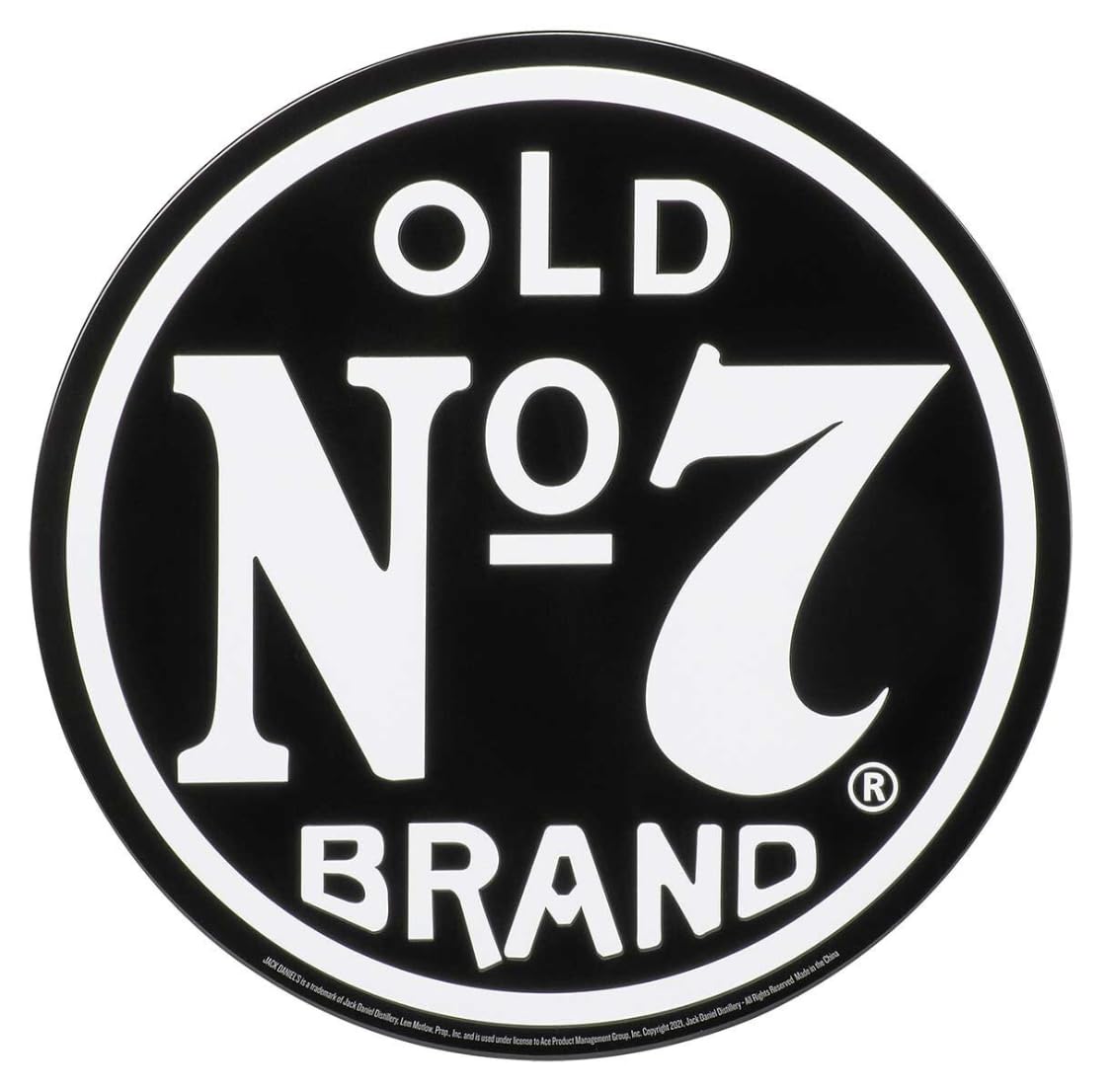 Jack Daniel's Vintage Old NO.7 Round Metal Tin Sign JD-35517