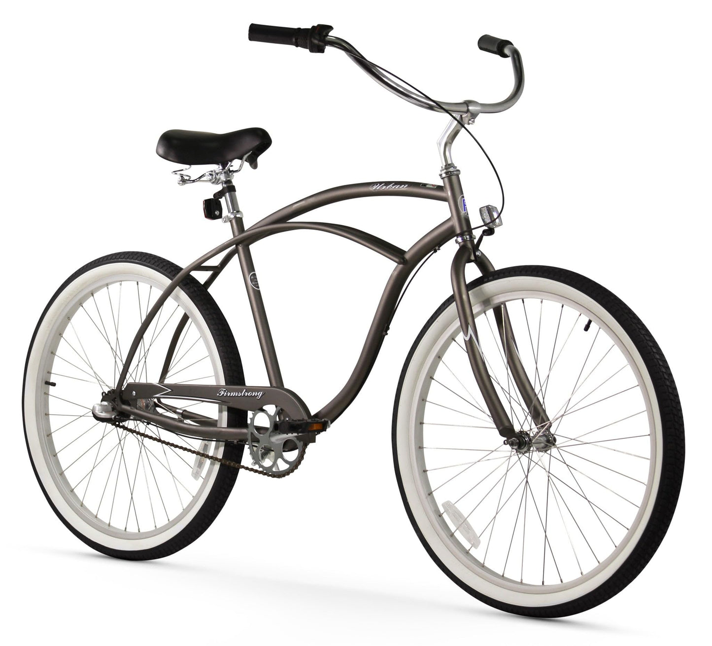 Firmstrong Urban Man Beach Cruiser Bike, Mens Bicycle 26-Inch, 3-Speed, Matte Grey