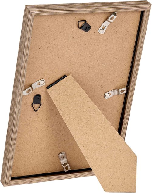 JCJMY 8x13 Rustic Brown Picture Frame - Versatile Wall & Tabletop Display with Shatter-Resistant Plexiglass