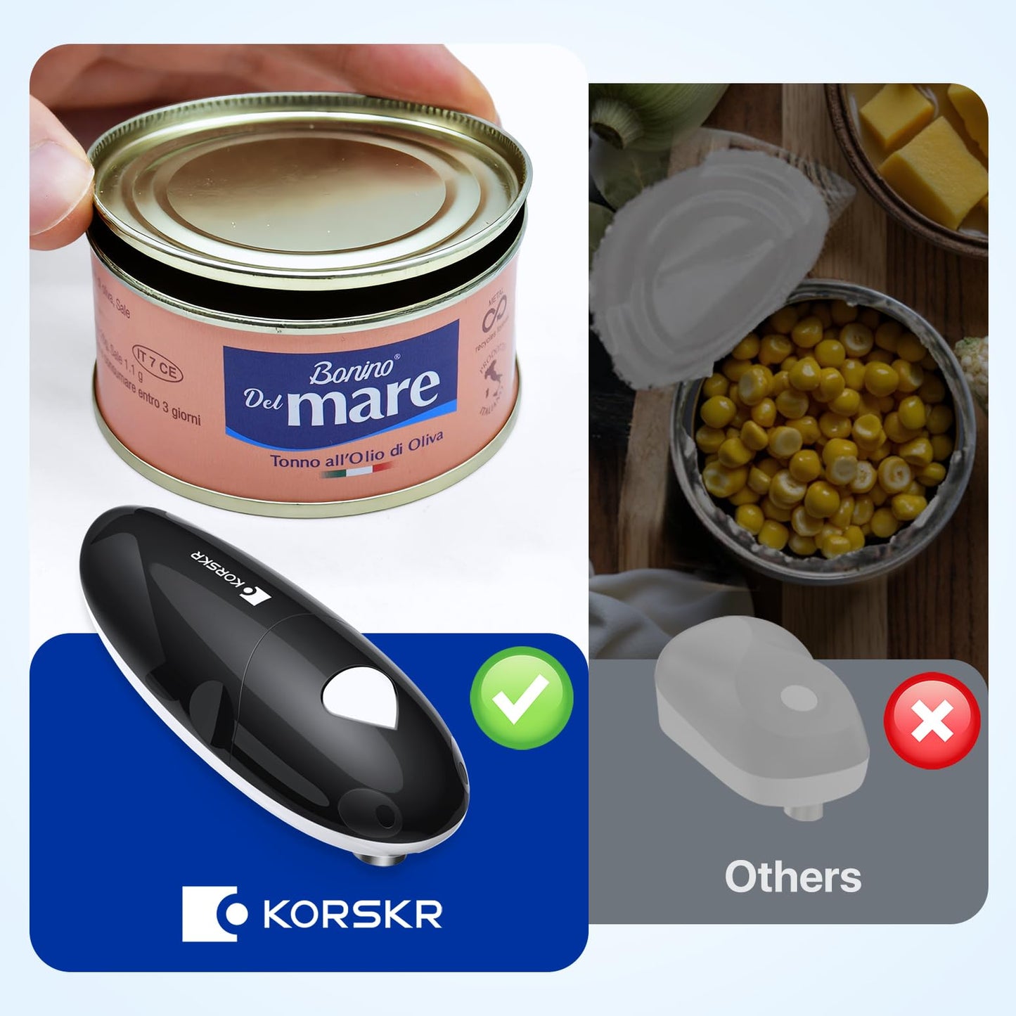 Electric Can Opener, Can Opener for Seniors, Suitable for Any Size Cans, Hands Free, Smooth Edge, Battery Powered, Automatic Can Opener is an Ideal Kitchen Gadget for Women and Left Handed People