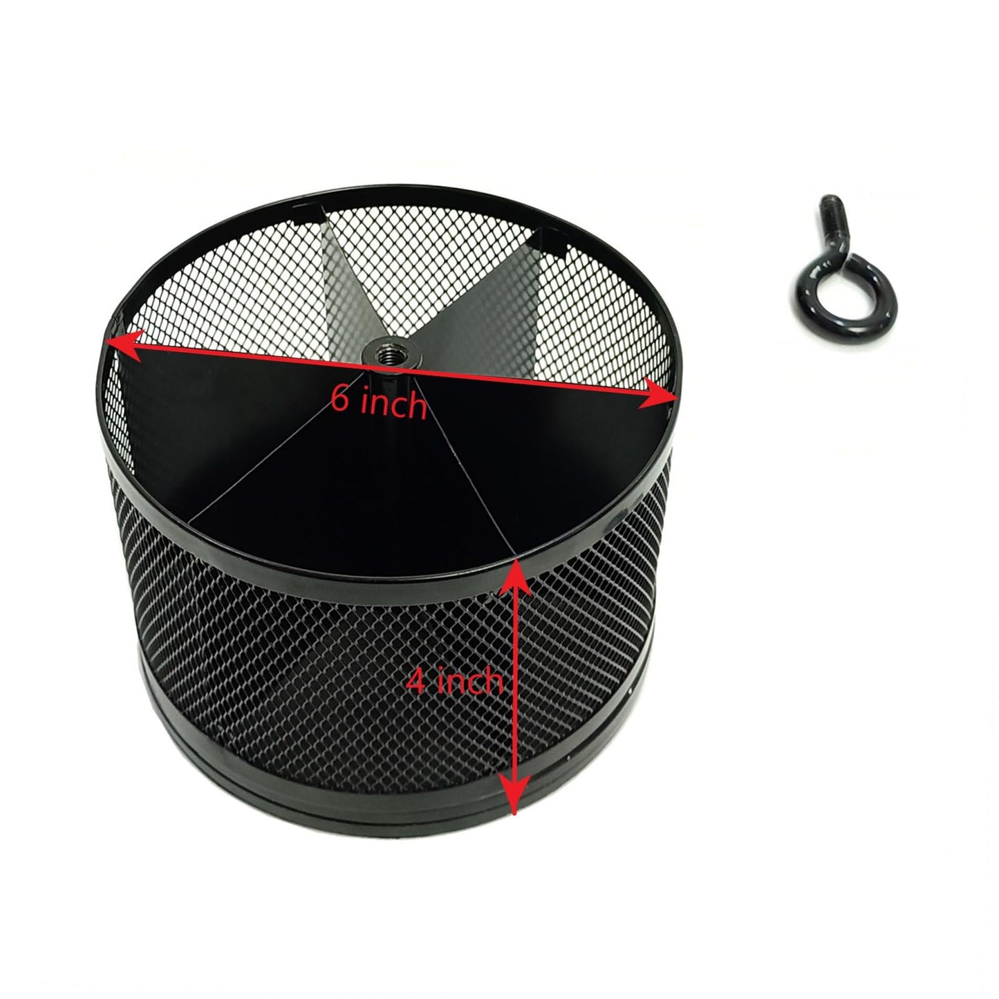 SETTFRFE Rotating Pen Holder for Desk,6-Compartment Metal Pen Container with Handle, Multi-Functional Desk Organizer for Office Supplies, Art Tools &Makeup Brushes, Black (Metal Mesh Style)