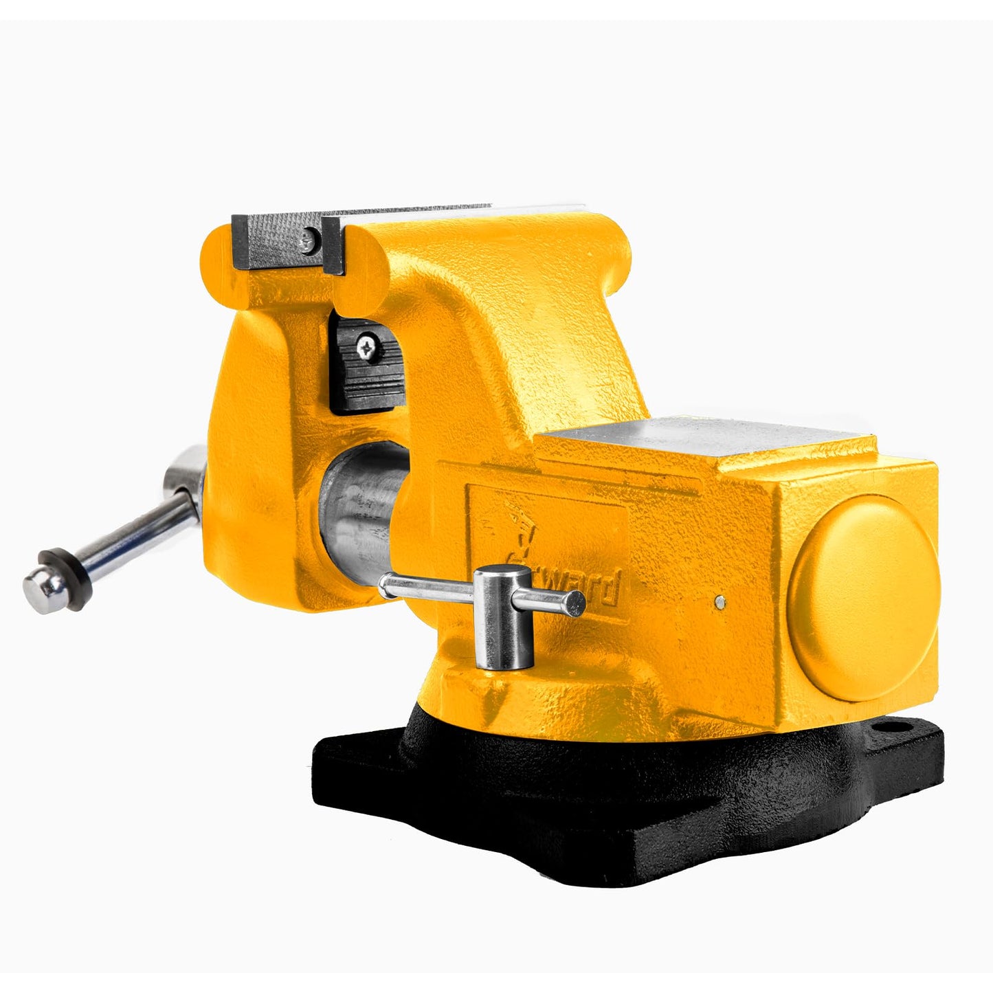 Forward 1765A Heavy Duty Bench Vise 12,000LBS Clamping Force, 6.5 Inch Ductile Iron Industrial Vice with Machined Round Guide Bar and 360° Swivel Base, 6-1/2" Jaw Width, 6-1/2" Max Jaw Opening
