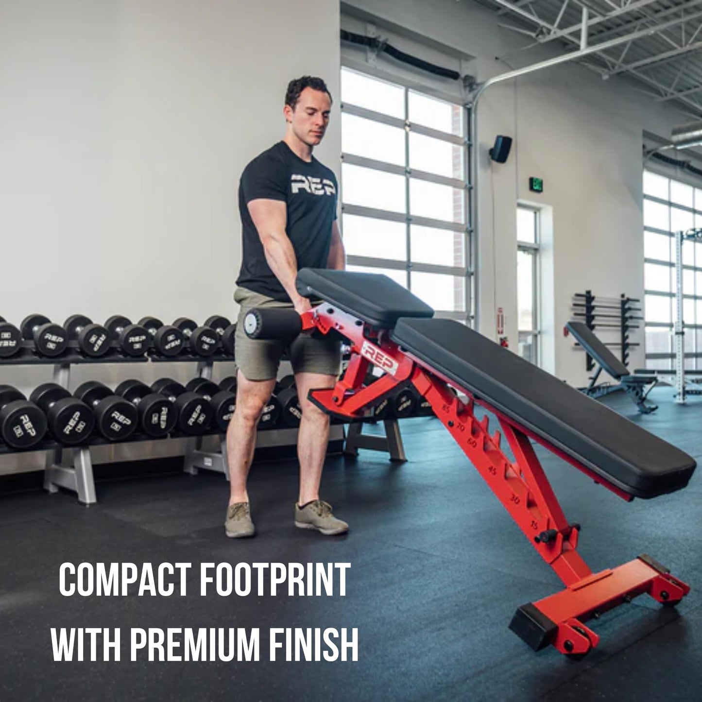 Rep Fitness Adjustable Bench – AB-3000 FID – Flat/Incline/Decline (White)