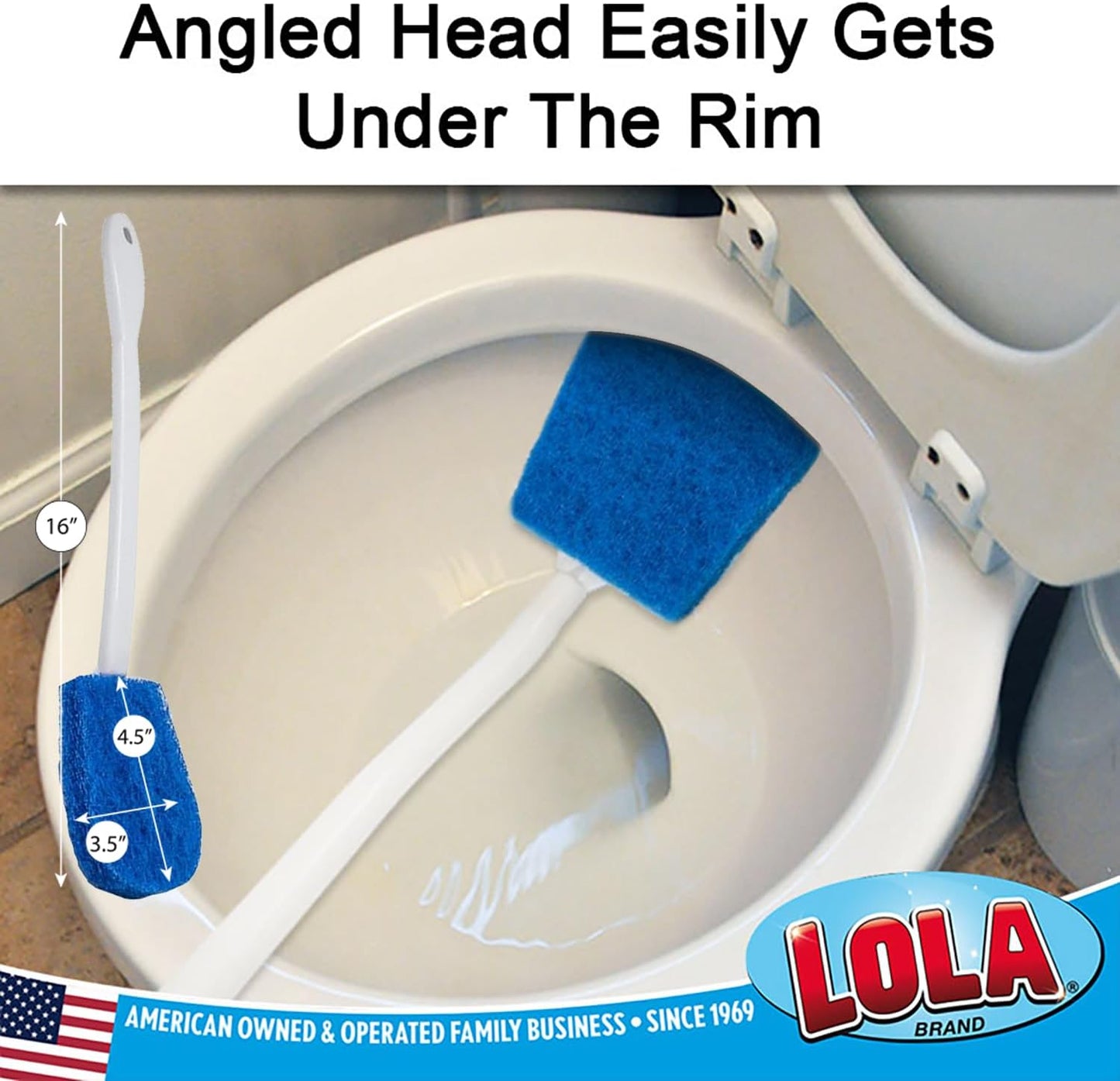 Lola Products Ring Remover Bath & Bowl Scrub, Crescent Shaped Gentle Scrubbing Pad, Eco-friendly Non-Scratch