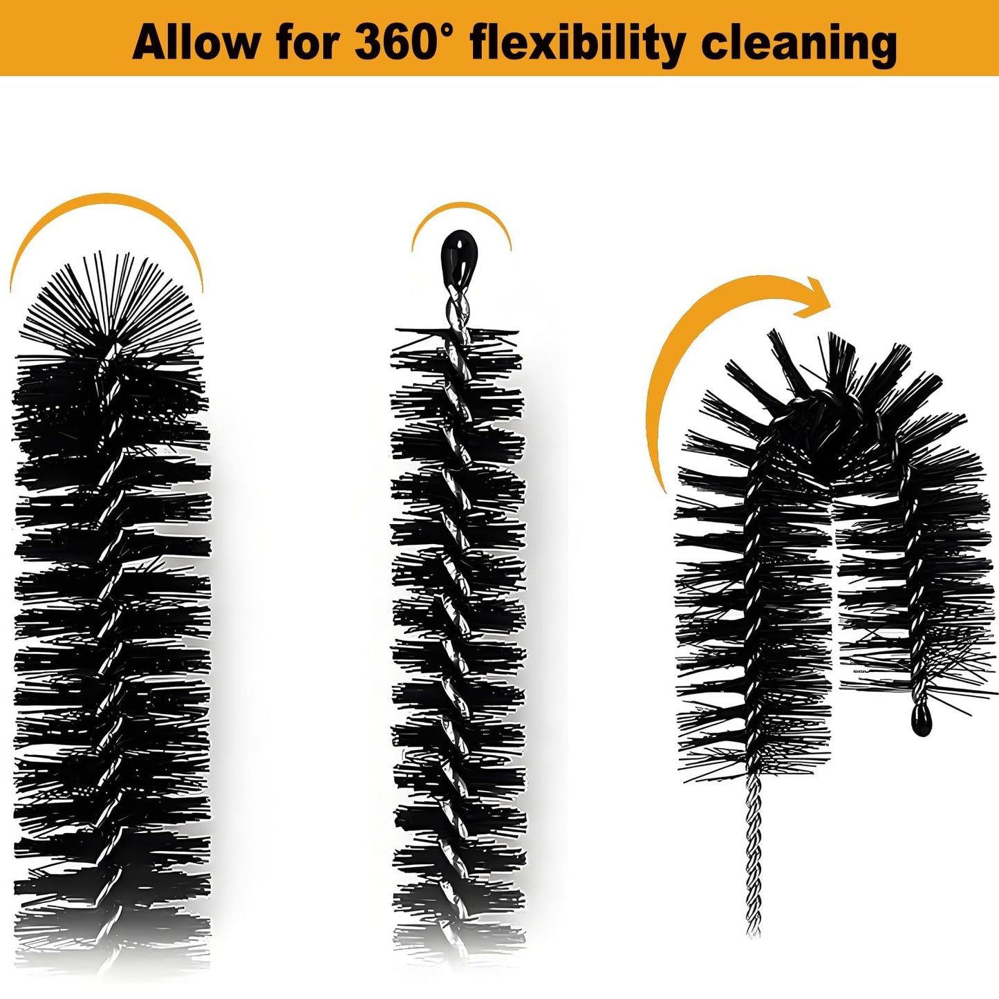 Espresso Machine Cleaning Brush - 15 PCS Long Handle Straw & Bottle Brush Kit, Flexible Scrubber for Coffee Pots, Mugs, Cups, Water Bottles, Glassware & Bent Pipes