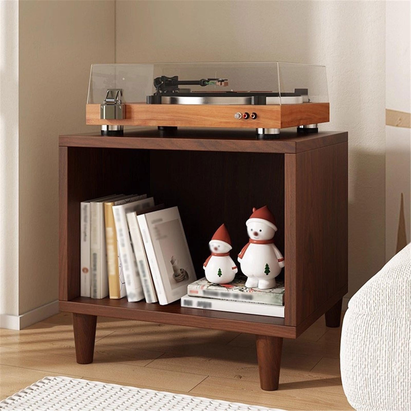 uP9sF2mD DVD Shelf Organizer Vinyl Record Display Cabinet Wooden Storage Shelf for Home Office CD Storage Rack
