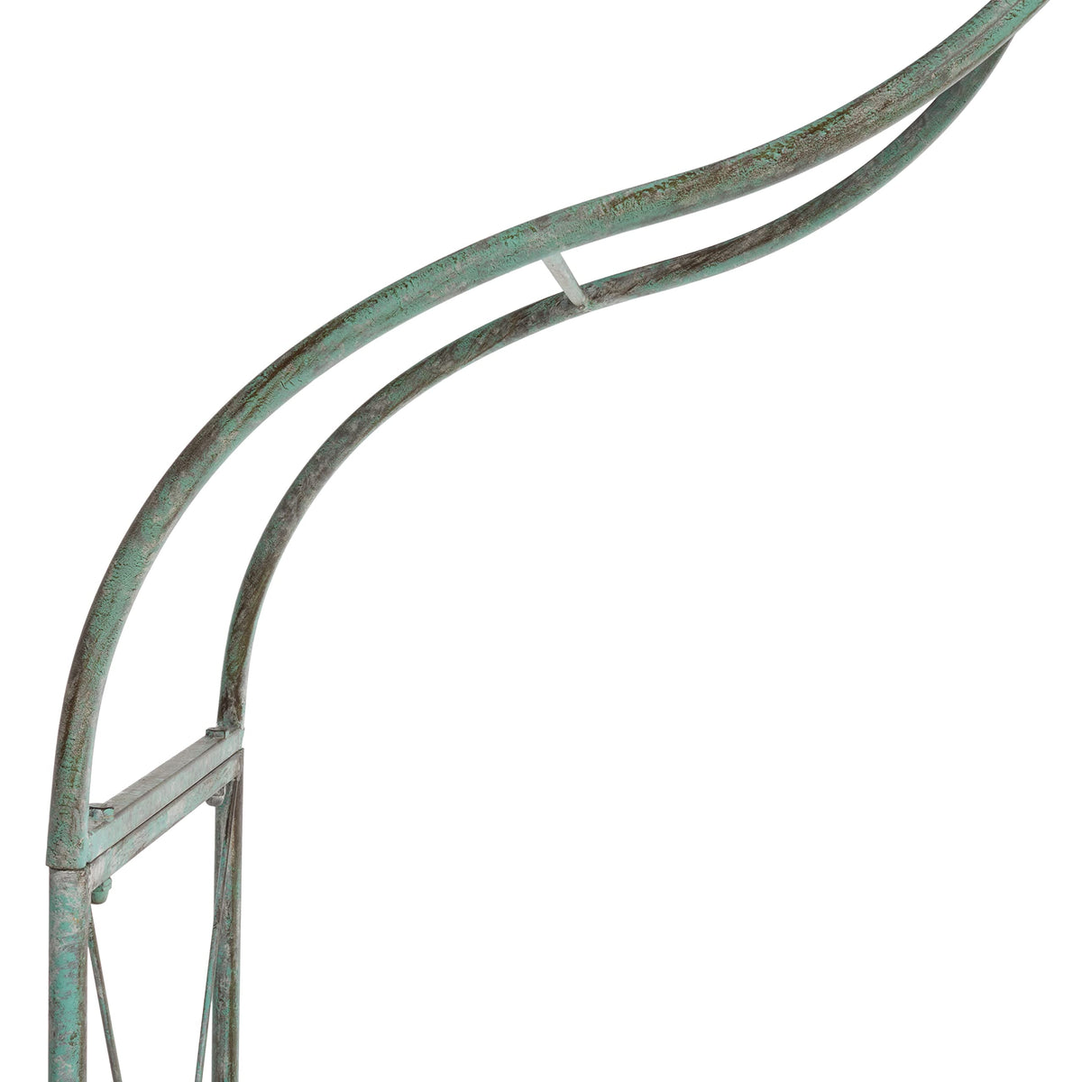 SAFAVIEH Outdoor Collection Eloise Victorian Antique Dark Green Wrought Iron Garden Arch Arbor