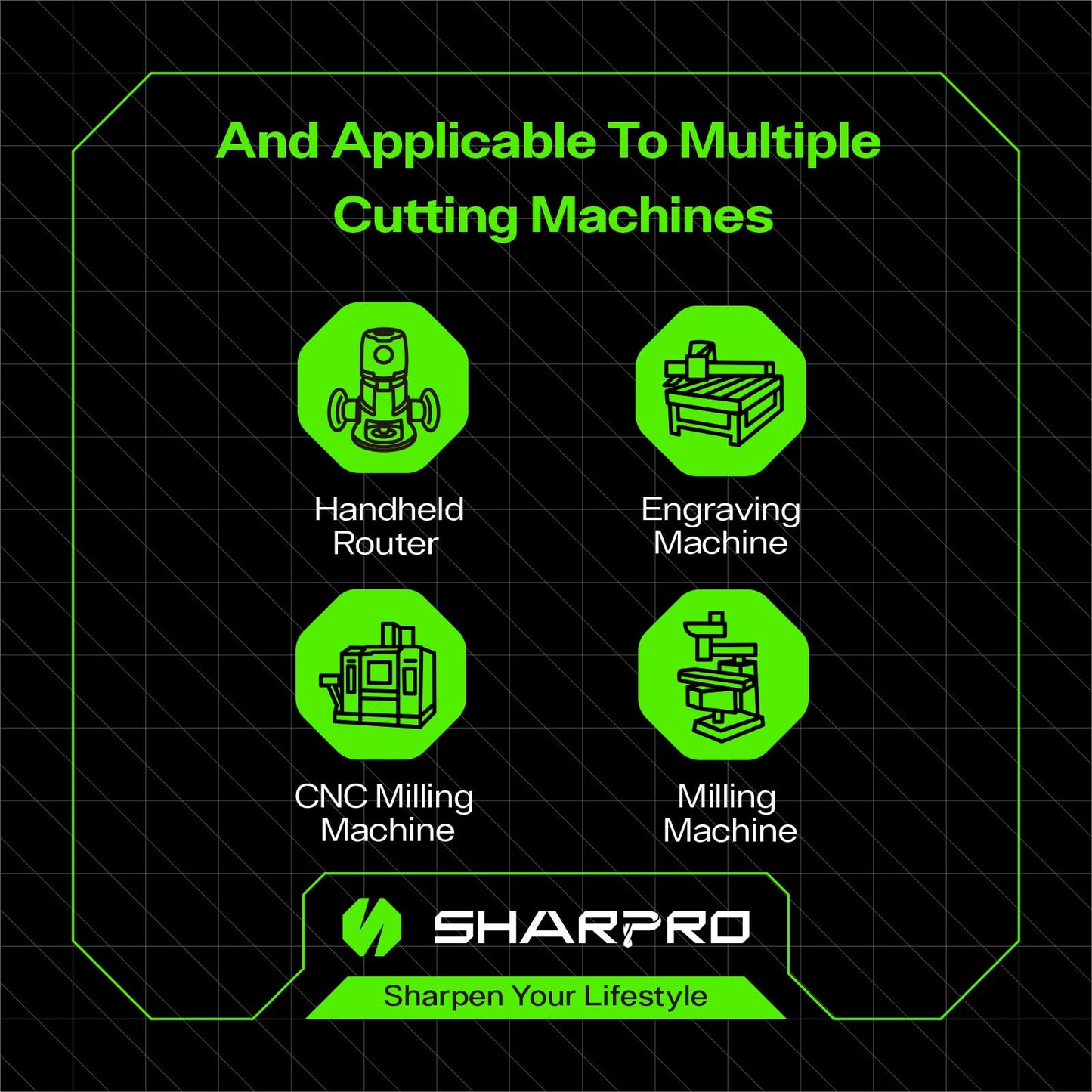 SHARPRO 1/4 Spiral Upcut Router Bit, CNC Router Bits, Up Cut Spiral Router Bits 1 4 Shank,Solid Carbide Router Bits, CNC Upcut Bit, Ideal for Wood Inlay, Plunge Plastic