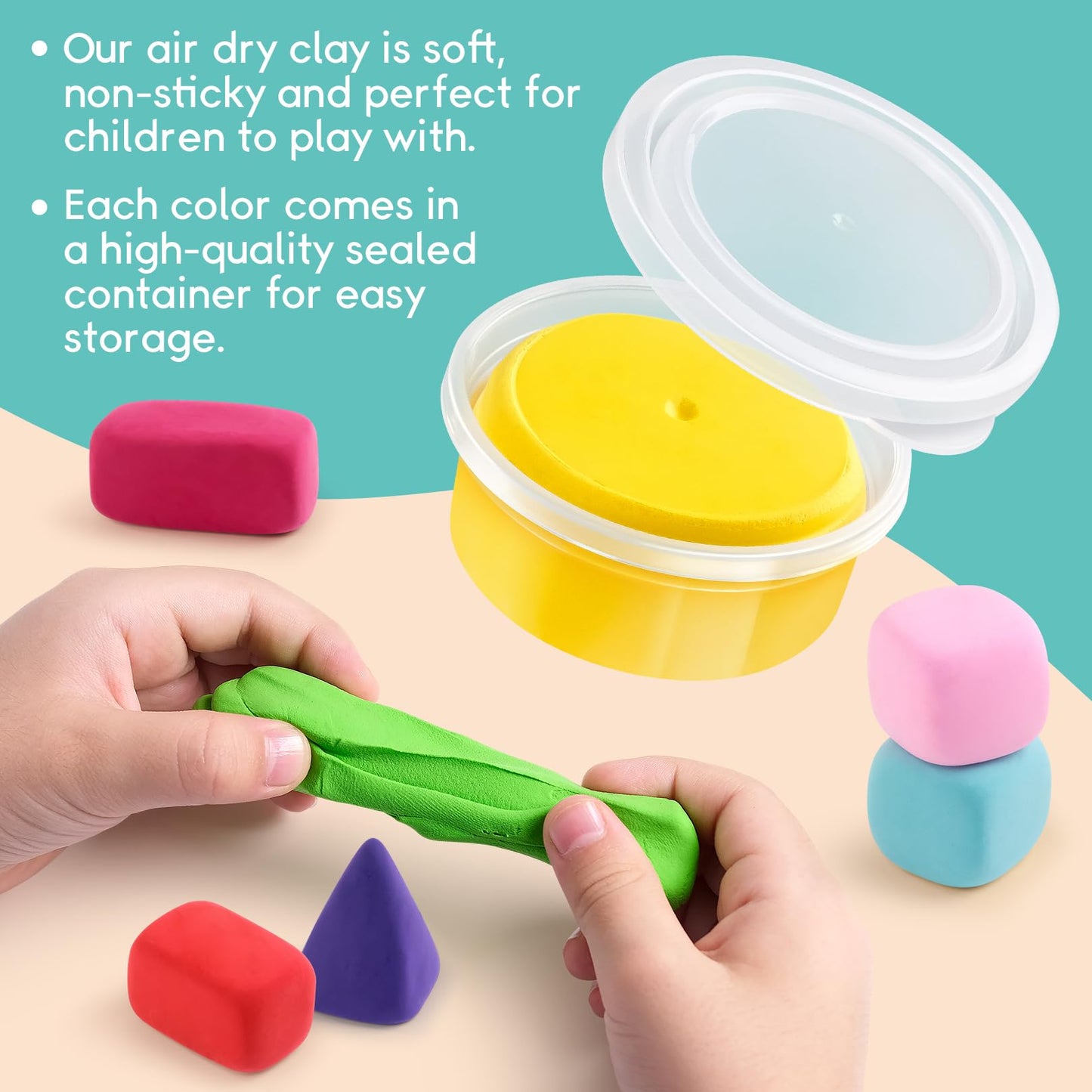 Drama Planet Make Your Own Clay Keychains – Air Dry Clay Craft Kit for Kids Ages 6 and Up, Create 8+ Charms and Bag Decorations, Great Gift for Girls and Boys