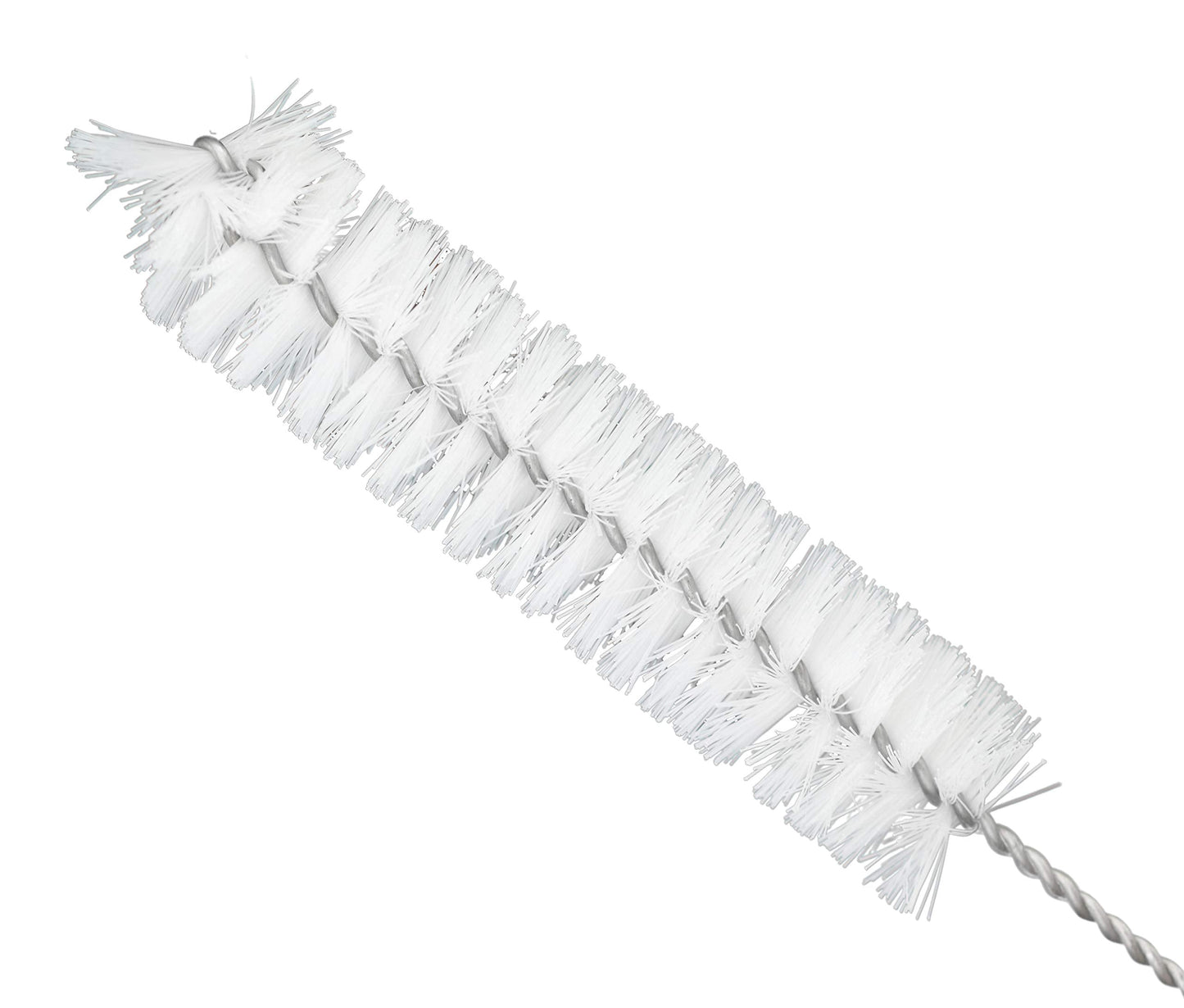 EISCO 12PK Bristle Cleaning Brushes with Fan-Shaped Ends, 9" - Twisted Stainless Steel Wire Handle - Ideal for 0.6" - 0.8" Diameter Tubes, Bottles, Flasks, Cylinders, Jars, Vases, Cups