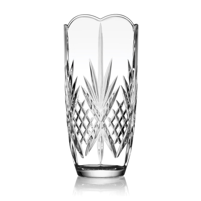 Godinger Flower Vase, Glass Vase, Vases for Flowers, Home Decor, Kitchen Decor, Party Decor, Gifts for Mom - 9" Tall Vase, Dublin Crystal Collection