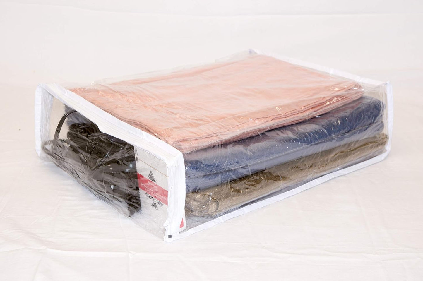 Set of 5 Clear Vinyl Zippered Storage Bags, 11 x 15 x 4 Inch