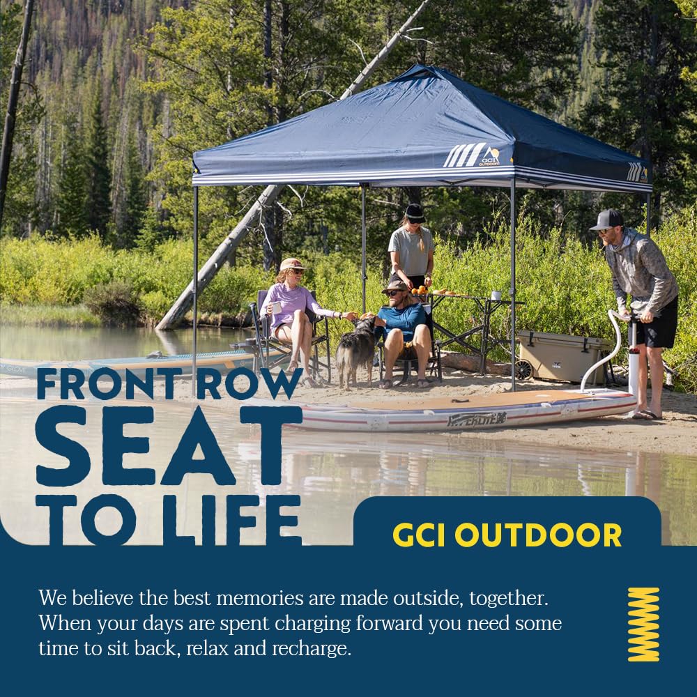 GCI Outdoor LevrUp Pop Up Canopy Tent, 8x8, Tan