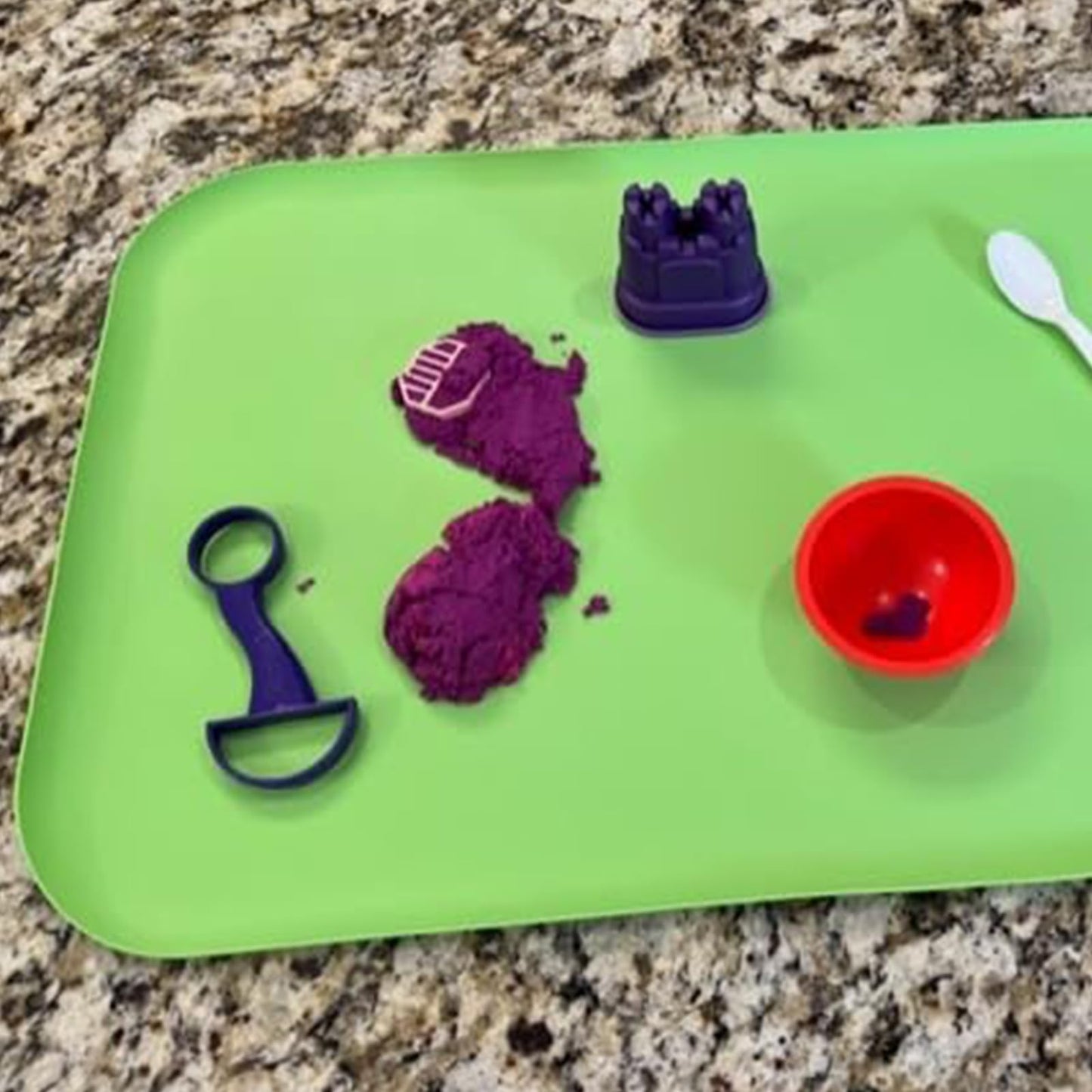 YUENPUN 2 Pcs Silicone Art Mat for Crafts, Silicone Sheet for Crafts with Raised Edges, 16x24 Inch Painting Mat for Resin, Clay, Slime, Jewelry Making