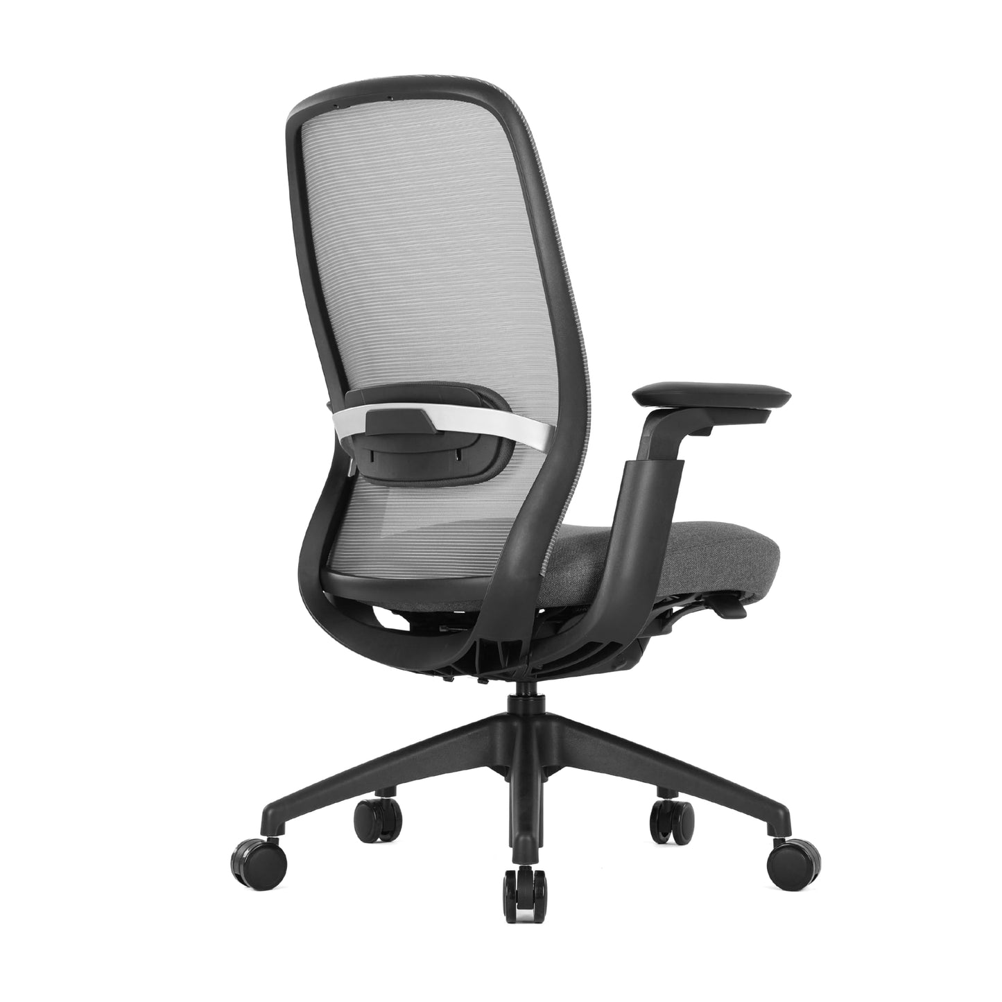 COLAMY Office Chair for Long Hours, Easy Wire-Control Desk Chair with Sliding Seat Depth & Thick Padded Lumbar Support, Heavy Duty 300 LBS High Back Mesh Computer Chair for Home Workstation,Grey