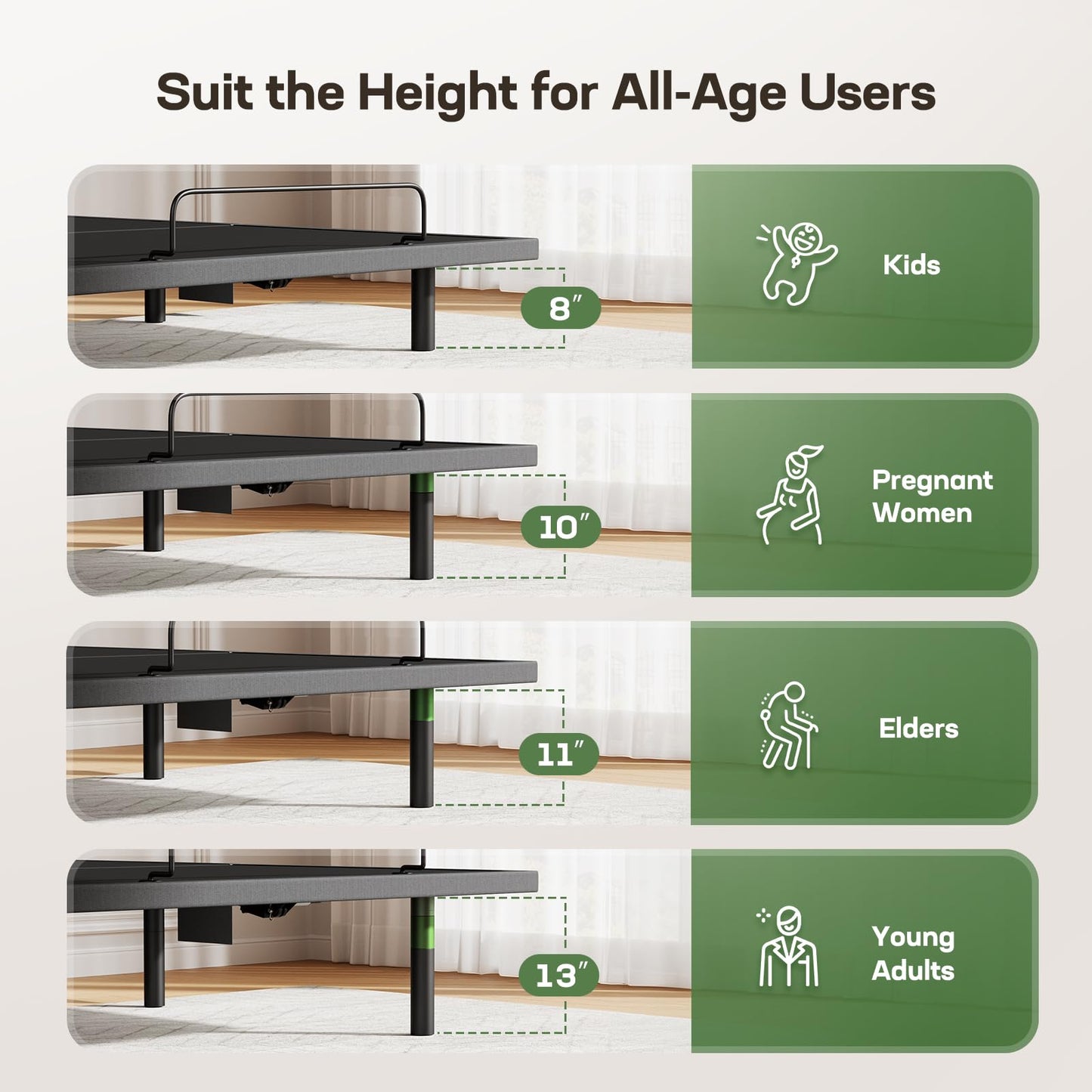 Marsail Split King Adjustable Bed Base Pro, Smart Dual Motor Bed Frame with Massage & App Control, Wireless Remote, Zero Gravity, Anti-Snore, Under Bed Lighting, 3-Min Easy Assembly