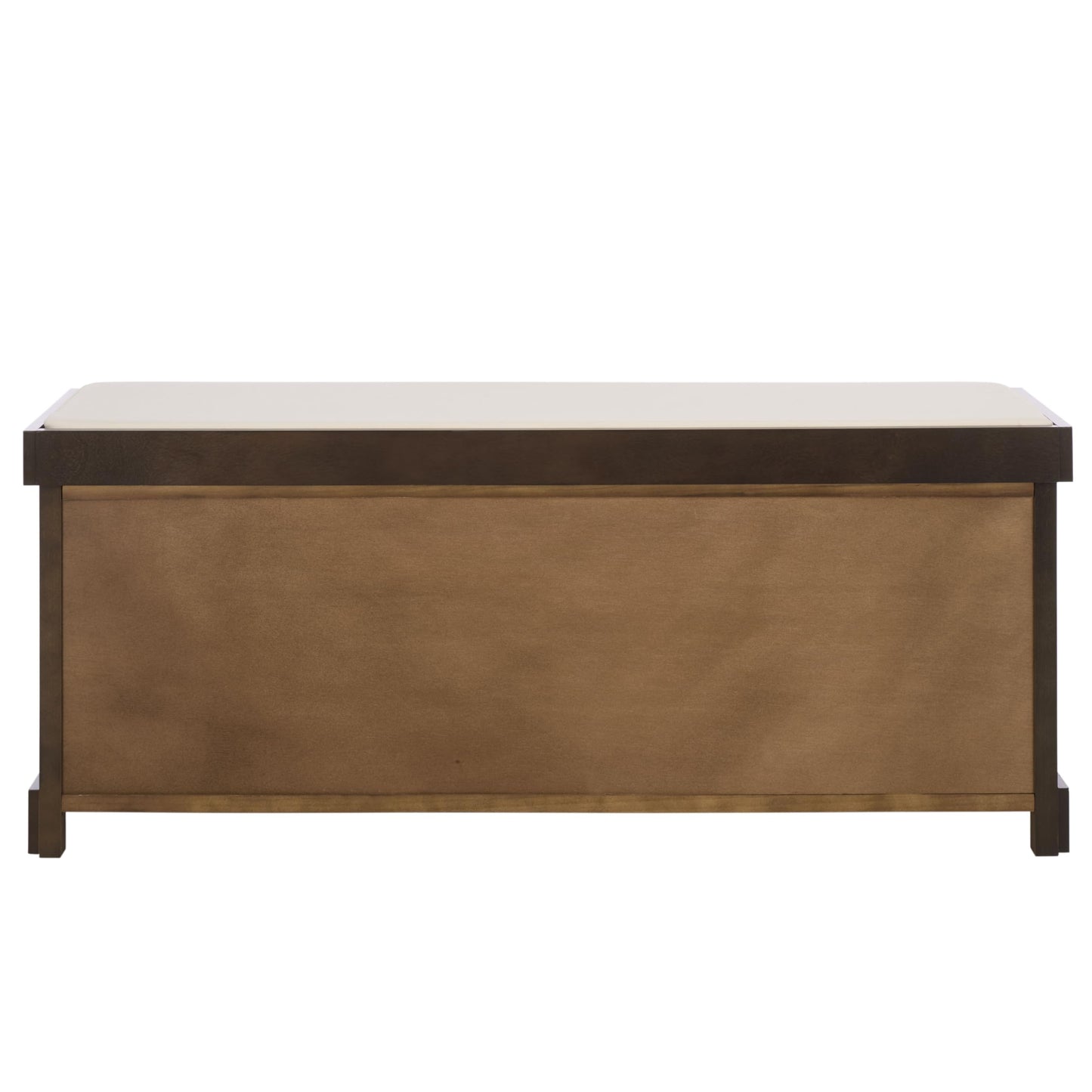 SAFAVIEH Furniture - Lonan Storage Bench - Dark Chocolate - Solid Wood - Farmhouse Lift-Top Design - Ideal for Entryway, Living Room, Hallway, 18" Seat Height (AMH5733F)