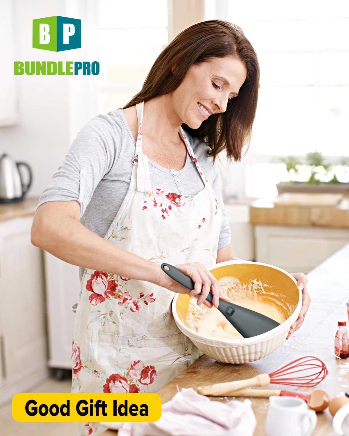 Pack of 2 Cooking Spoons for Non Stick Cookware, Multifunction Spatula Spoon BPA-Free, One-Piece Design, Suitable for Scooping, Scraping, Serving and Mixing(GRAY-BLUE)