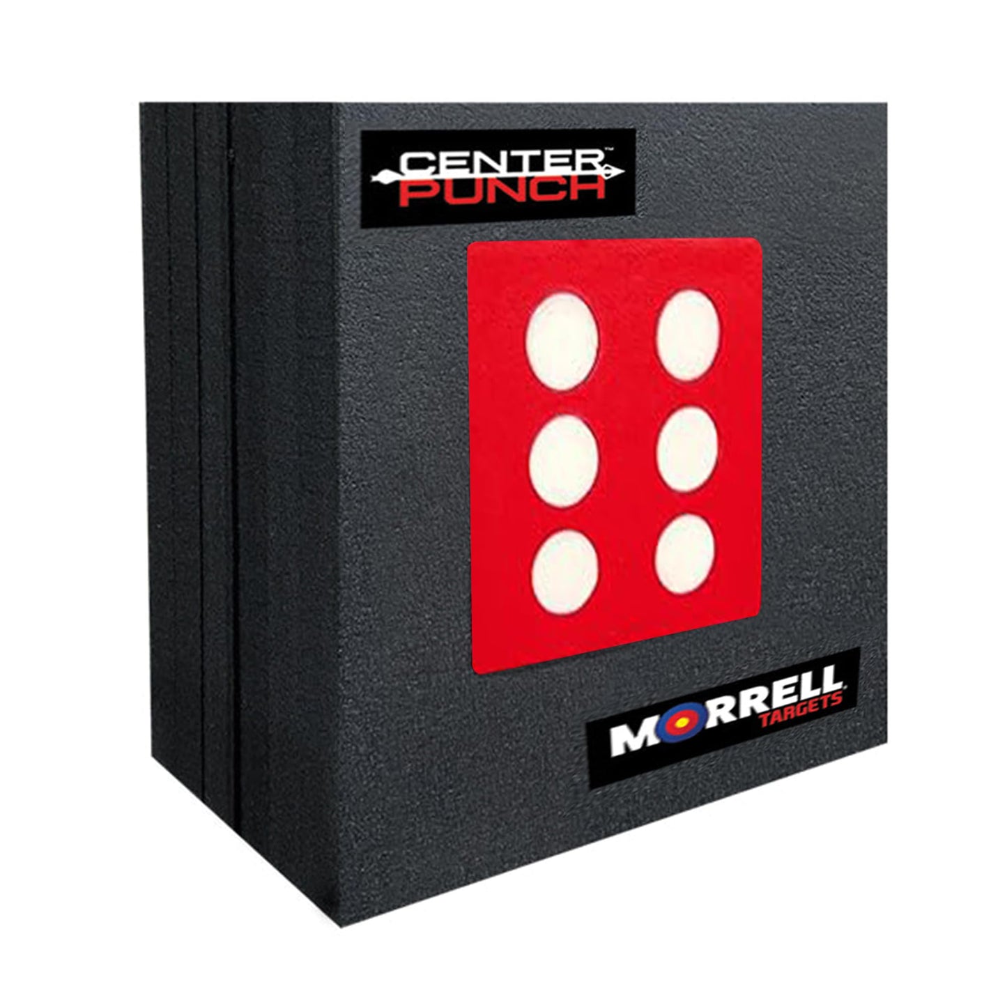 Morrell Targets Center Punch 24 Inch Foam Frame with High Roller Insert, Layered Archery Block for Compound Bows and Crossbows, Black/Red