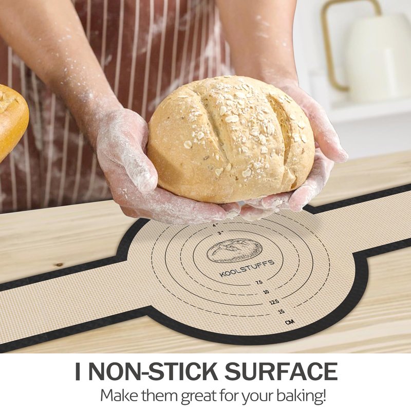Silicone Bread Sling for Dutch Oven, 2 PCS Non-Stick & Easy to Clean Reusable Silicone Bread Baking Mat with Long Handles, Easy Transfer Sourdough