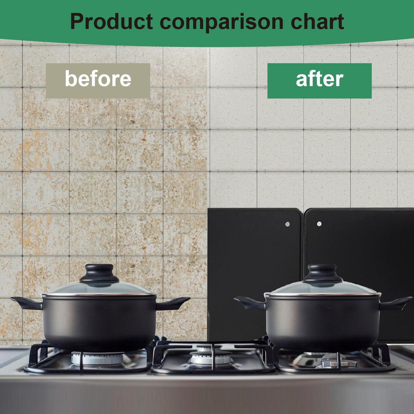 Black Large 2 Pieces 2 Sided Splatter Guard for Frying Stove Top,Oil Splash Guard Cooking for Stove,Non Stick Foldable Splatter Screen for Stove Top