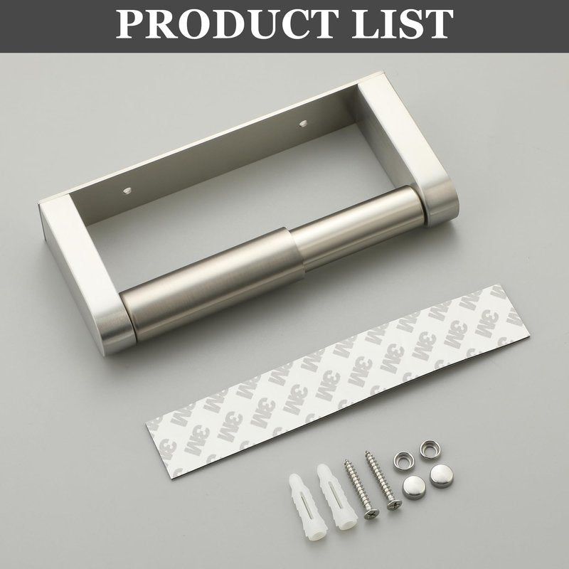 Alise Toilet Paper Holder,Spring Loaded Bathroom Toilet Paper Holder Wall Mount SUS304 Stainless Steel Tissue Holder Toilet Paper Roll Holder for Toilet,Washroom,RV,Brushed Nickel