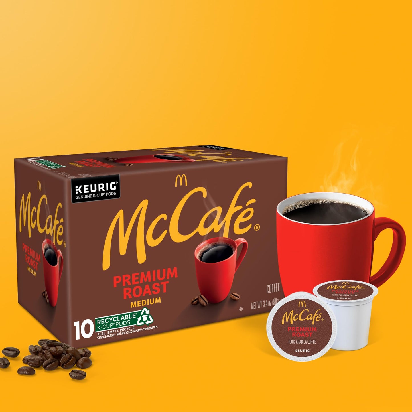 McCafe Premium Roast Coffee, Single Serve Keurig K-Cup Pods, Medium Roast, 60 Count, (6 Packs of 10)