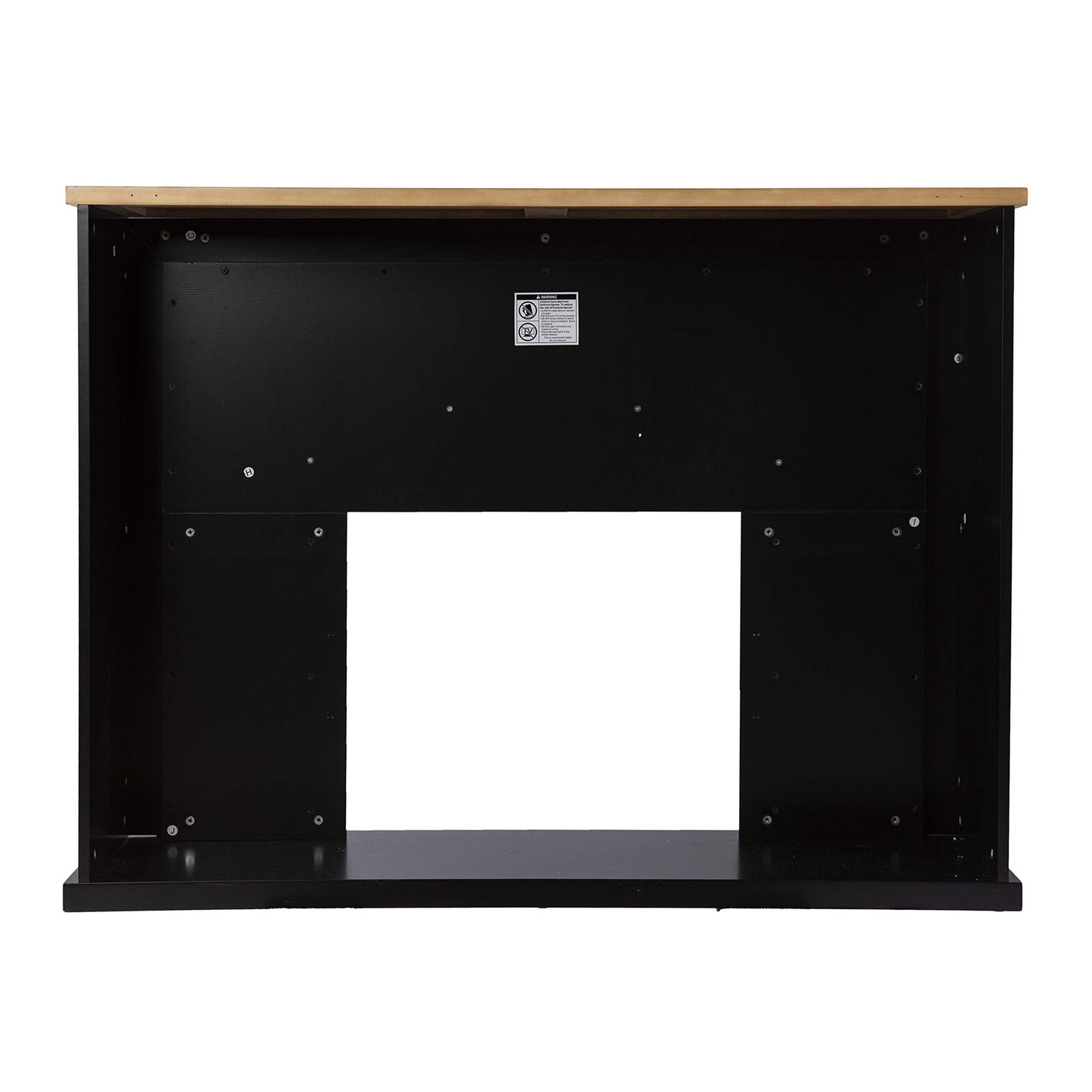 SEI Furniture Cardington Color Changing Fireplace, Black/Natural