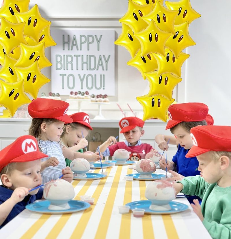 16PCS Foil Star Balloons, 40Inch Number 5 and Star Foil Balloons For Game Theme 5th Birthday Party Decorations Children Party Supply Party Decor (5th)