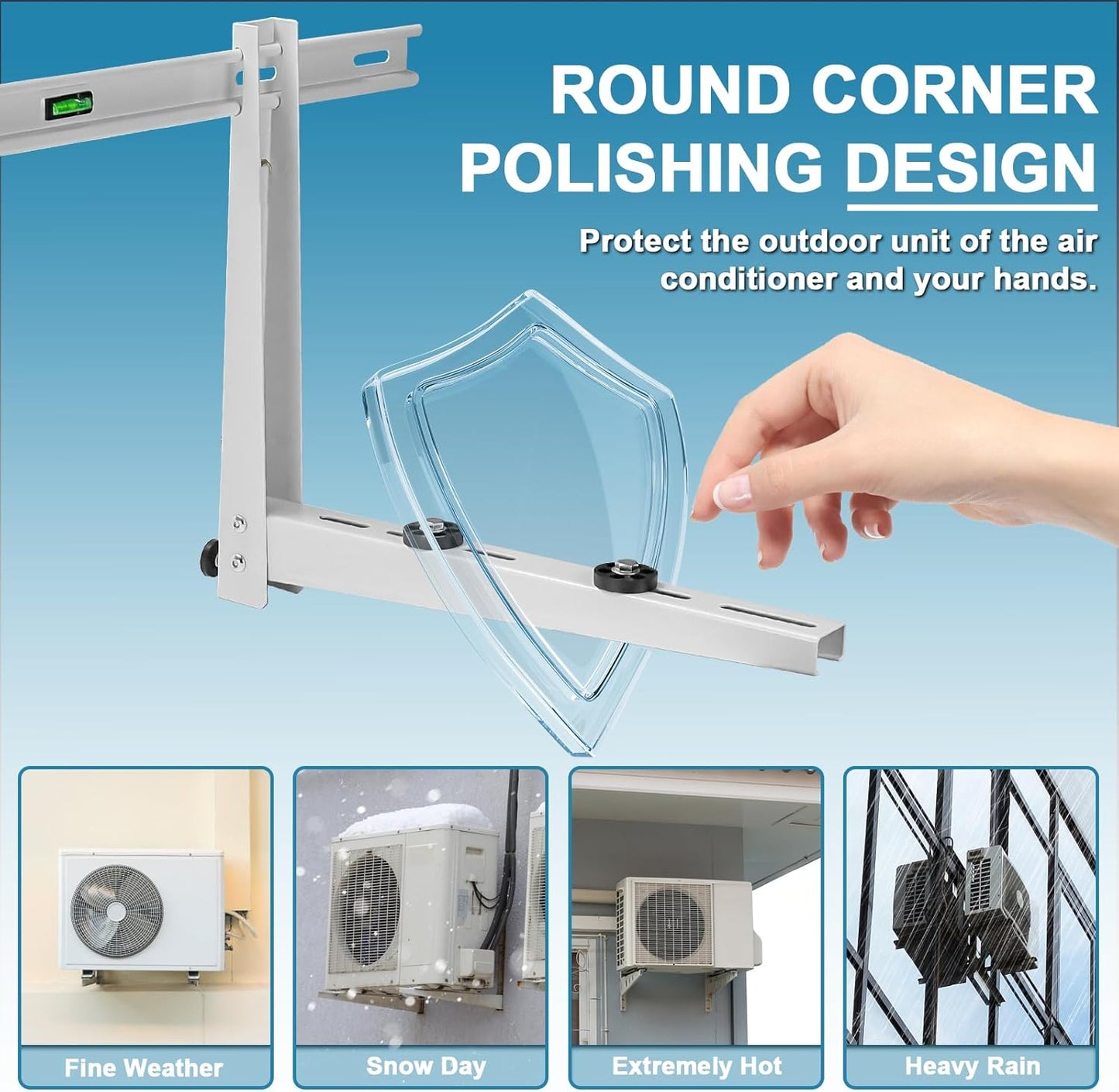 Cenipar Mini Split Mounting Bracket for 7000 Btu to 12000 Btu Mini Split Air Conditioner, Supports Up to 400 Lbs