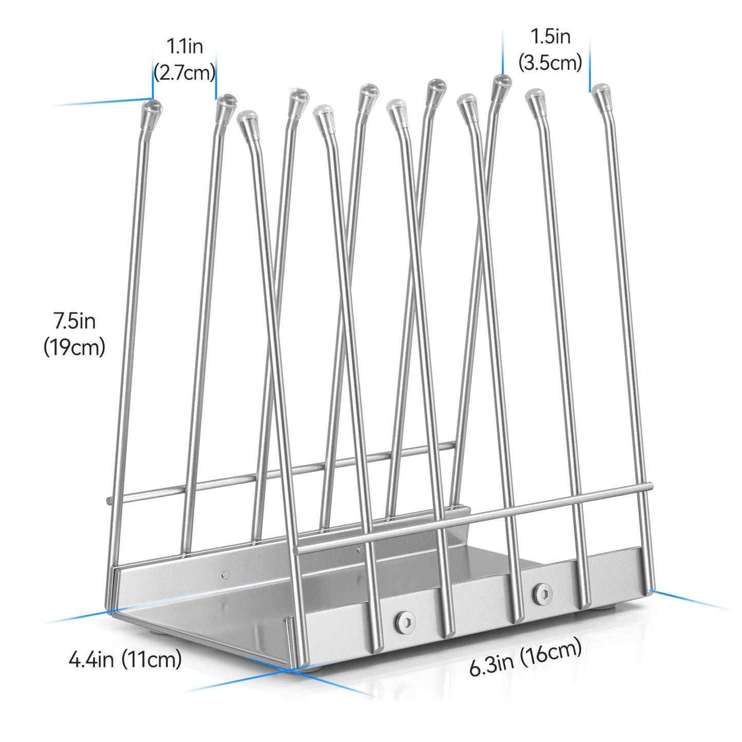 Josmimic Reusable Bags Drying Rack, Plastic Bags Dryer for Ziplock Lerine Silicone Gallon, Snack, Sandwich Storage Bags, Silver