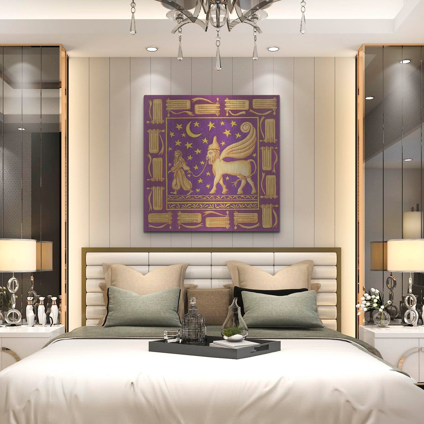 Luxe Metal Art 'Jewish Year Purim' by Andrea Strongwater Metal Wall Art, 36" x 36"