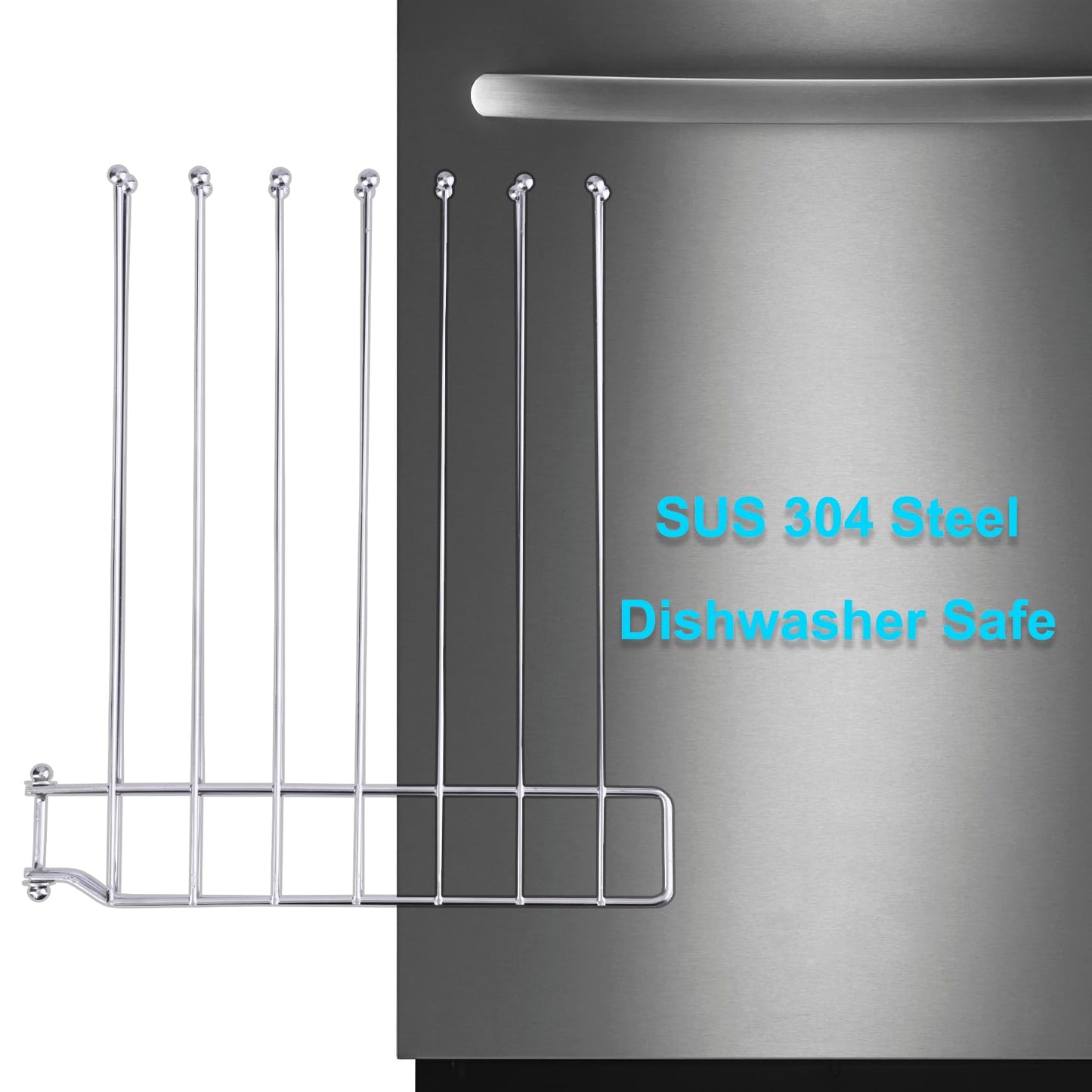 LEKUSHA Foldable Bottle Drying Rack, Reusable Storage Bag Drying Rack, SUS 304 Stainless Steel Dryer Stand for Water Bottle Cup Mug Tumbler Cutting Board Lids
