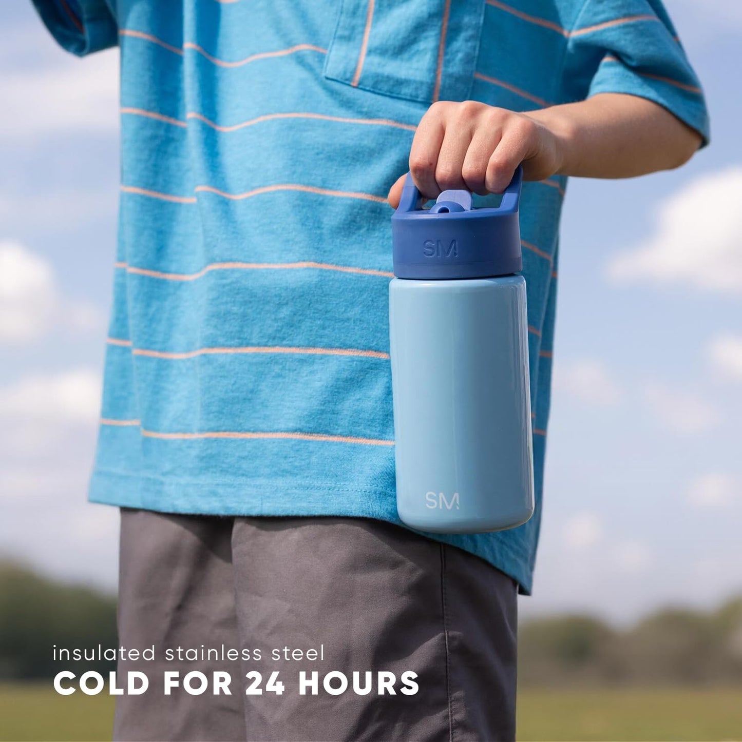 Simple Modern Kids Summit Water Bottle with Straw Lid | Marvel Spider Man 14oz Stainless Steel Cup Insulated Tumbler for Toddlers, Boys, School | Spidey Kid