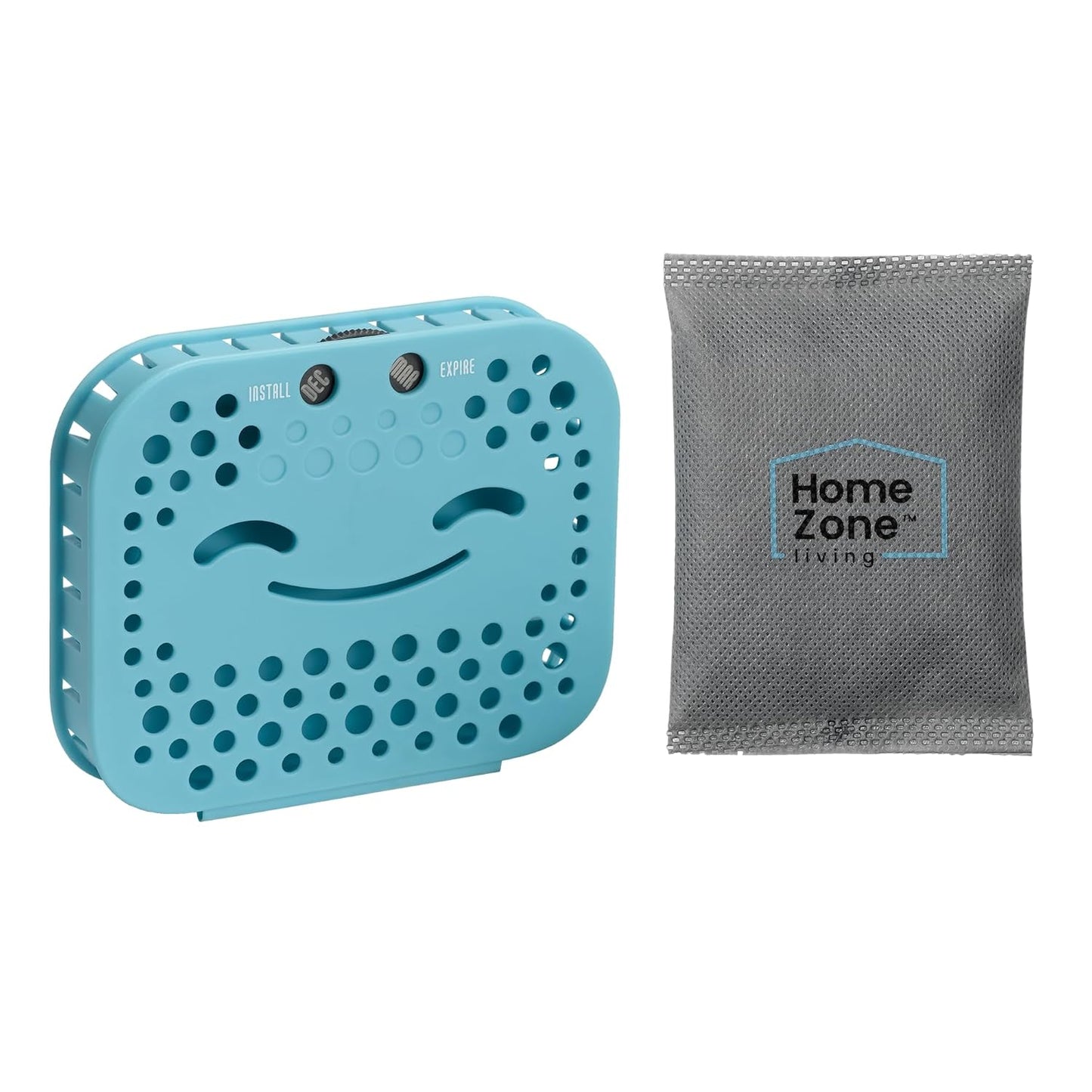 Home Zone Living CleanAura Deodorizing Filter Kit with Charcoal Filter Bag and Magnetic Sticker to Eliminate Odor