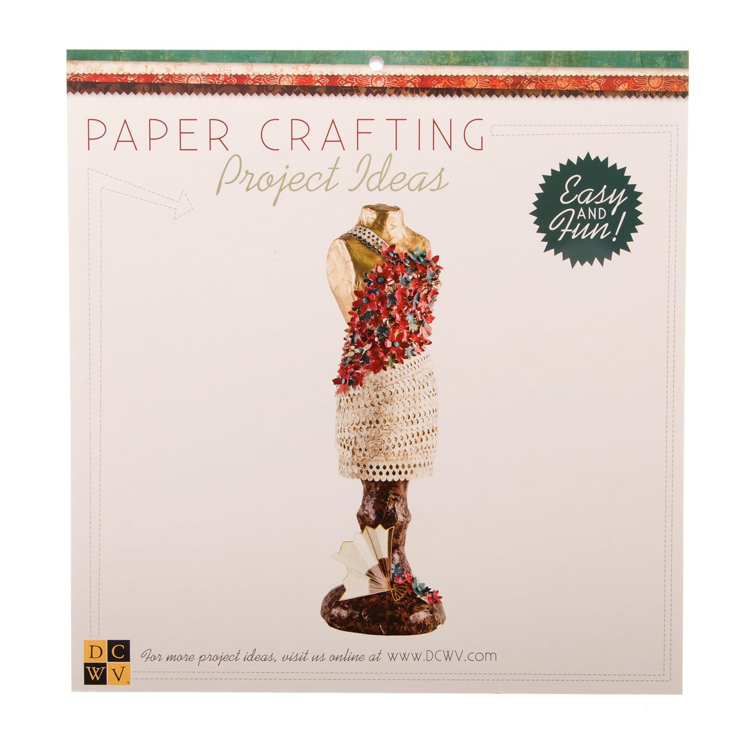 DCWV Premium Cardstock Paper 12x12, 48 Sheets of Scrapbook Paper for Crafts and Card Making, Single Sided Heavy Duty Cardstock with Glitter Accents - Far East