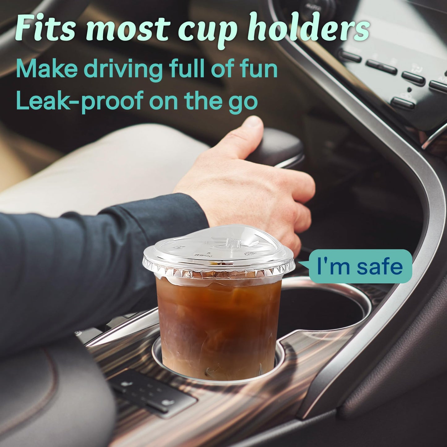 Homestockplus 25 Pack 15 oz BPA-Free Clear Plastic Cups with Strawless Sip Lids - Leak-Proof Round Bottom Disposable Iced Coffee Cups for Kids, To-Go Cold Drinks, Ideal for Small Parties & Daily Use