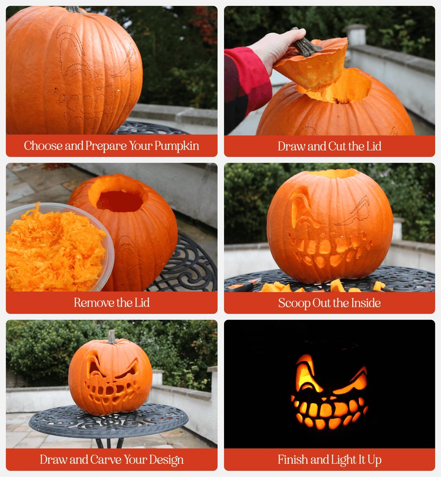 Halloween Pumpkin Carving Kit Case - Complete Pumpkin Carving Set With Saw Pumpkin Carving Knife - Halloween Pumpkin Carving Tools - Multipurpose Pumpkin and Other Fruits Garnishing Knives