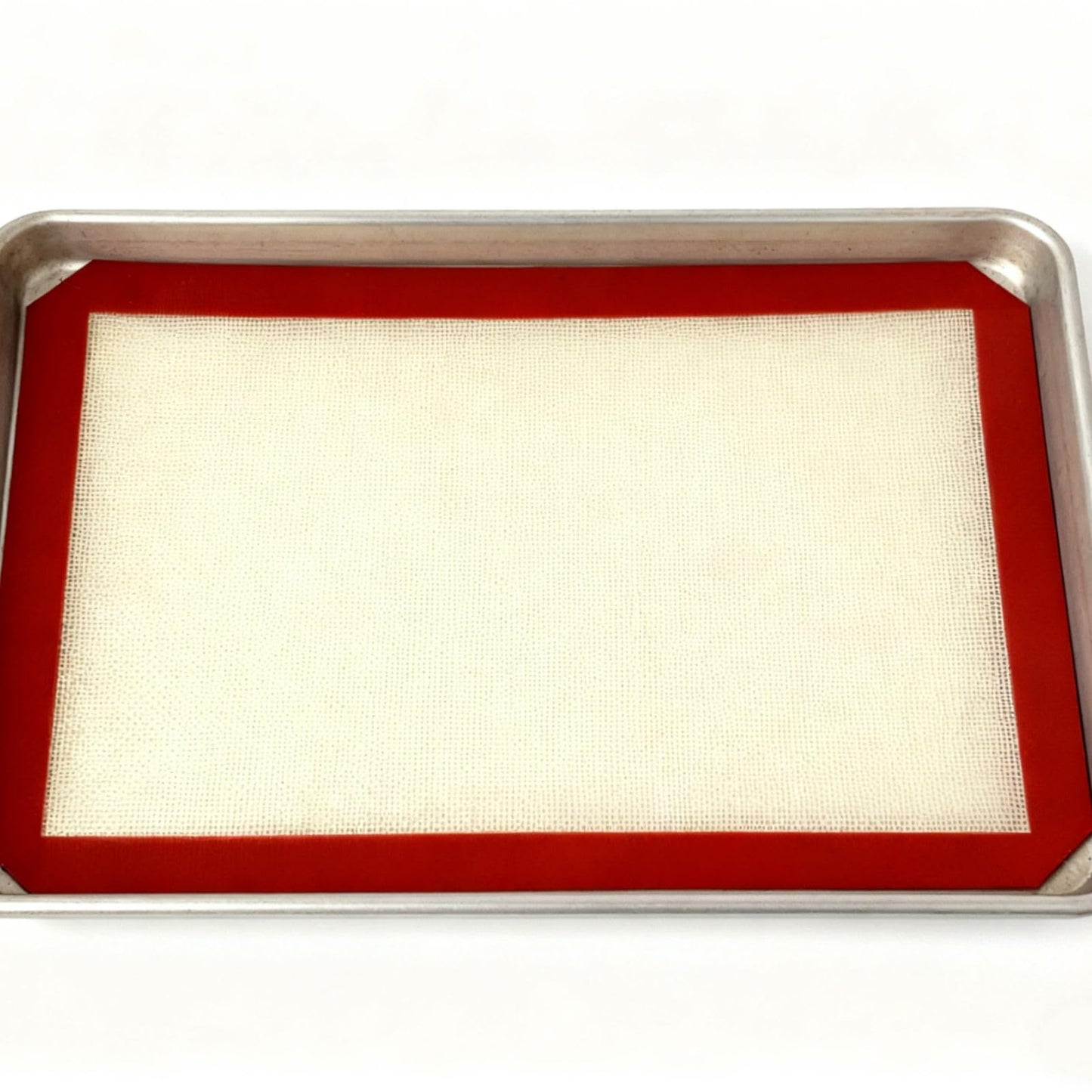 MASALACO Silicone Baking Mat, 2 Pack Reusable Baking Silicone Mat, Non stick Baking Mat Biscuit Slices Oven Baking Mat 16.5 x 11.6, Red