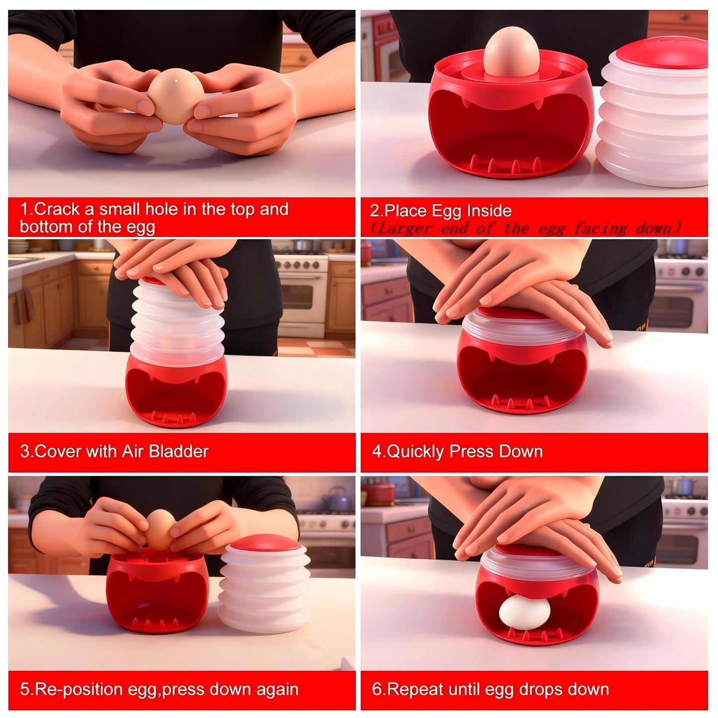 Pop It or Eat It:PowCube Boiled Egg Peeler, Fun Egg Peeling Challenging for Family