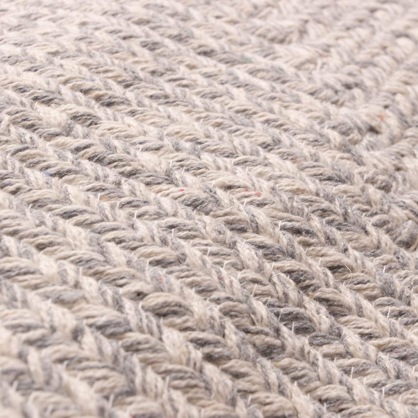 Super Area Rugs Farmhouse Braided Rug, Cotton Kitchen Reversible Carpet, Gray & White, 2' X 3'
