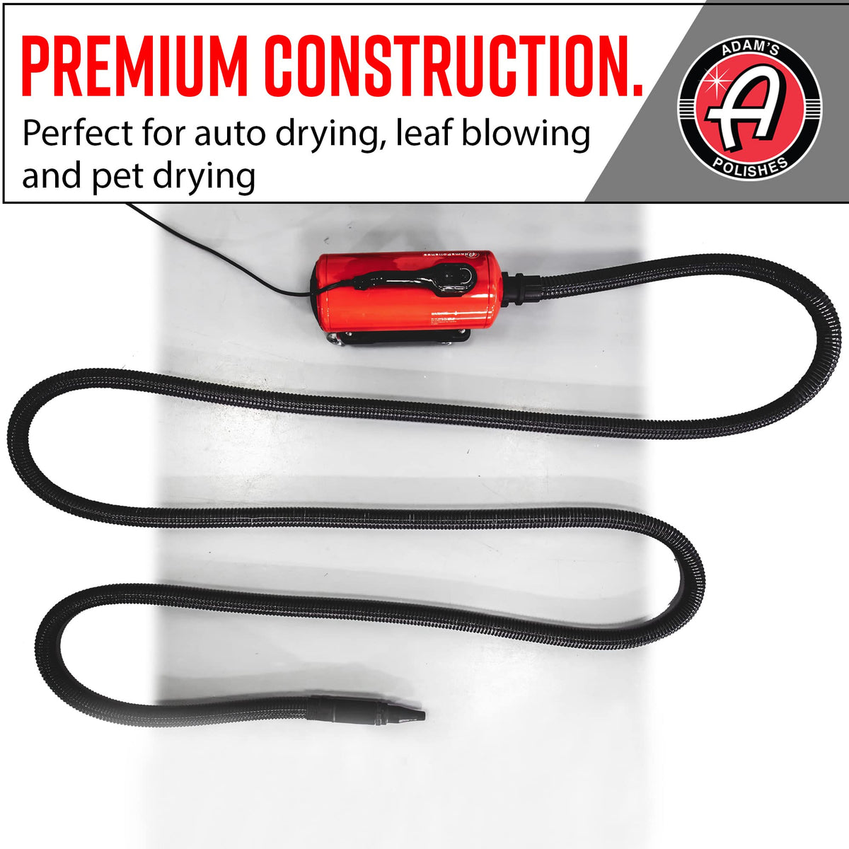 Adam's Polishes Air Cannon Car Dryer Blower - Powerful Detailing Wash | Filtered Dryers, Blowers & Blades Safer Than Microfiber Towel Cloth