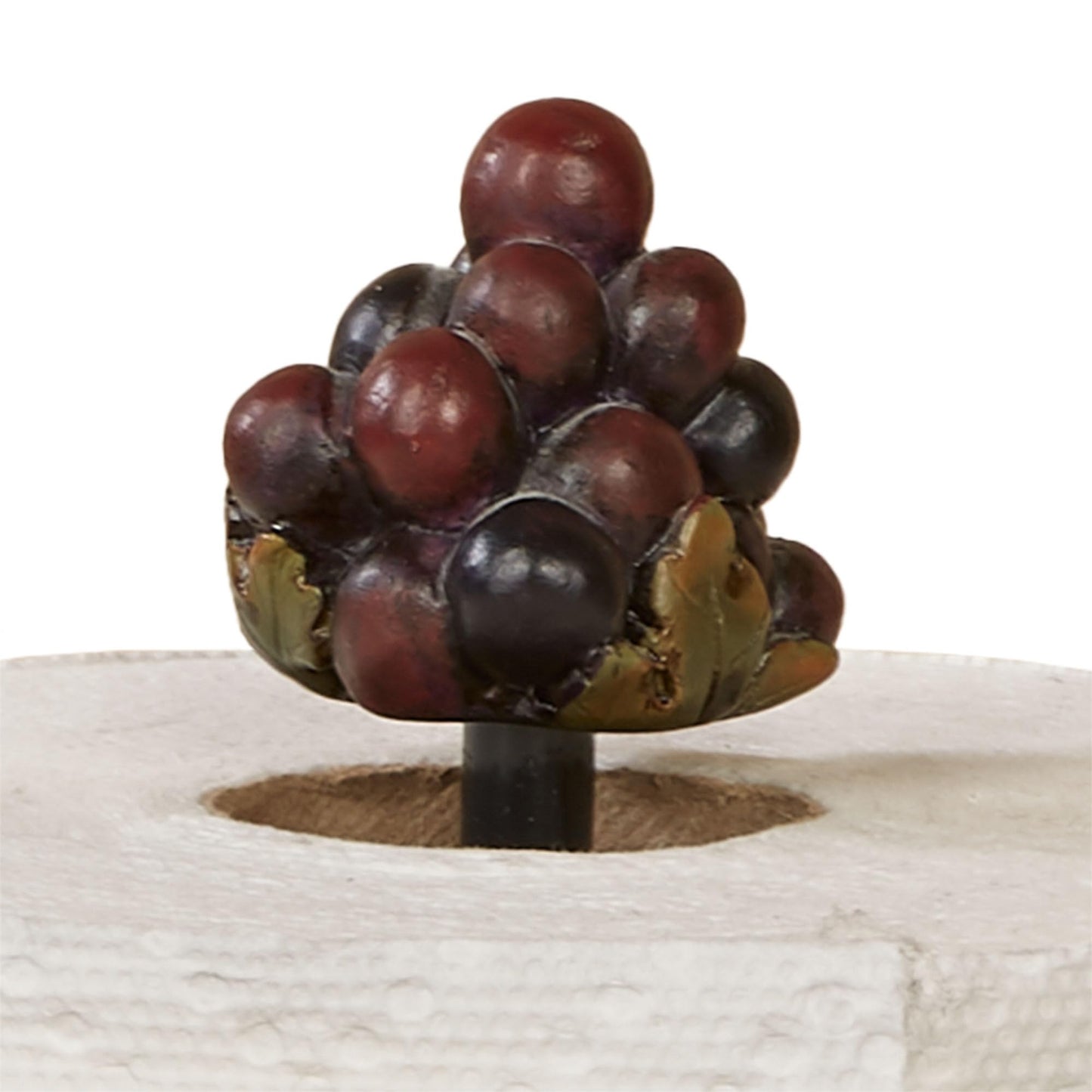 Touch of Class Wine Picnic Paper Towel Holder - Resin - Purple, Green, Brown - Tuscan Style Decor - Grape Design - Themed Paper Towels Holders for Kitchen - Painted by Hand
