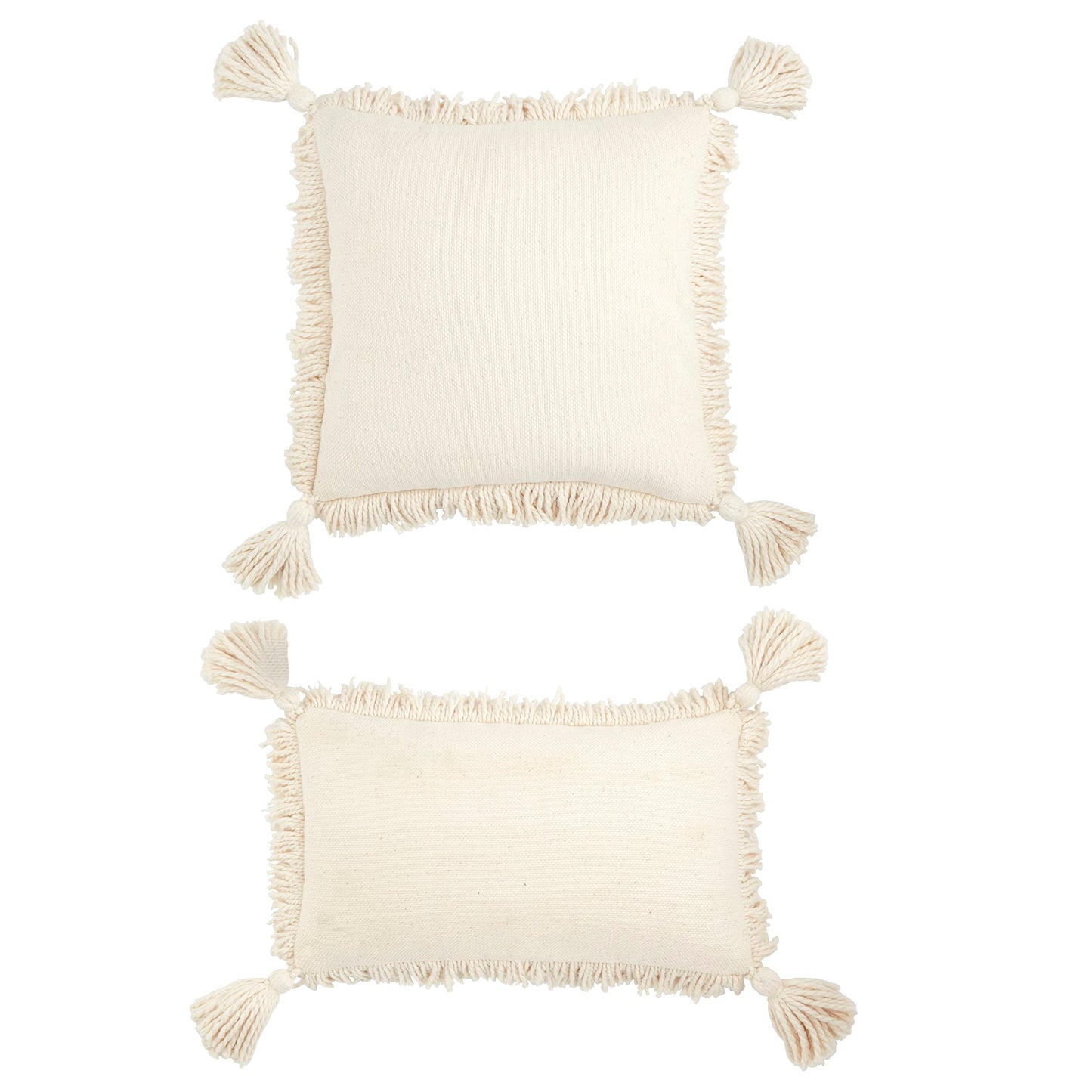 Mud Pie Fringe Tassel Pillow, 20" x 20", Square
