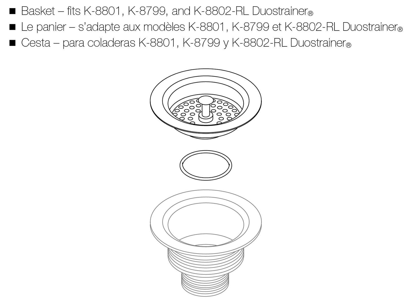KOHLER Strainer Cup Assy