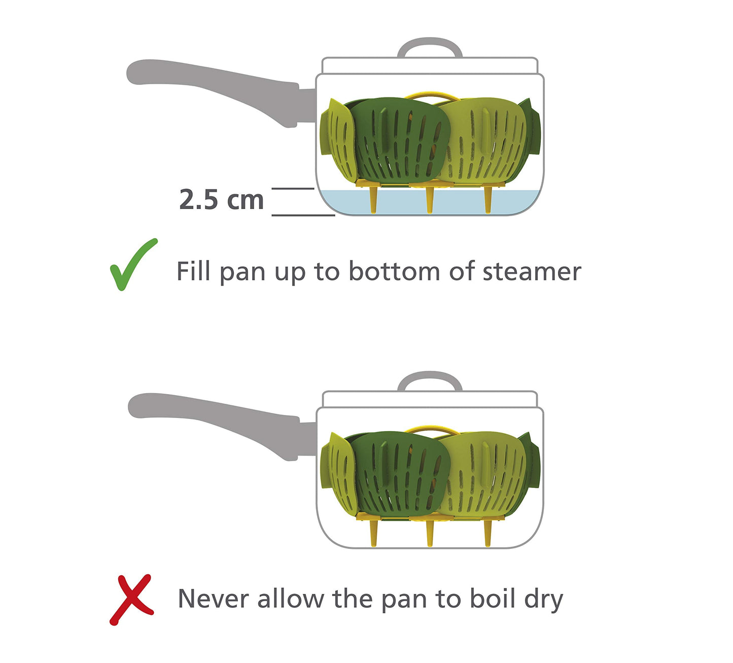 Joseph Joseph Bloom Folding Steamer Basket for Vegetables, Expandable for Various Pans, Compact Storage - Green