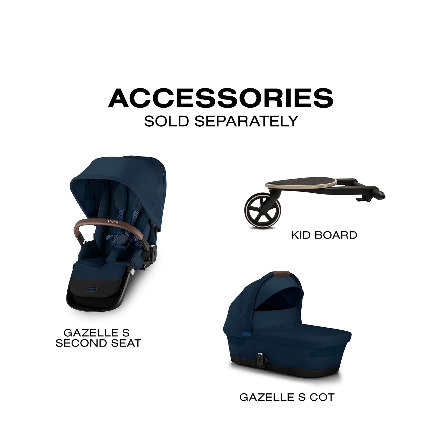 Cybex Gazelle S Stroller Modular Double Stroller for Infant and Toddler Includes Detachable Shopping Basket Over 20+ Configurations Folds Flat for Easy Storage Ocean Blue 28.4 pounds 1.0 Count
