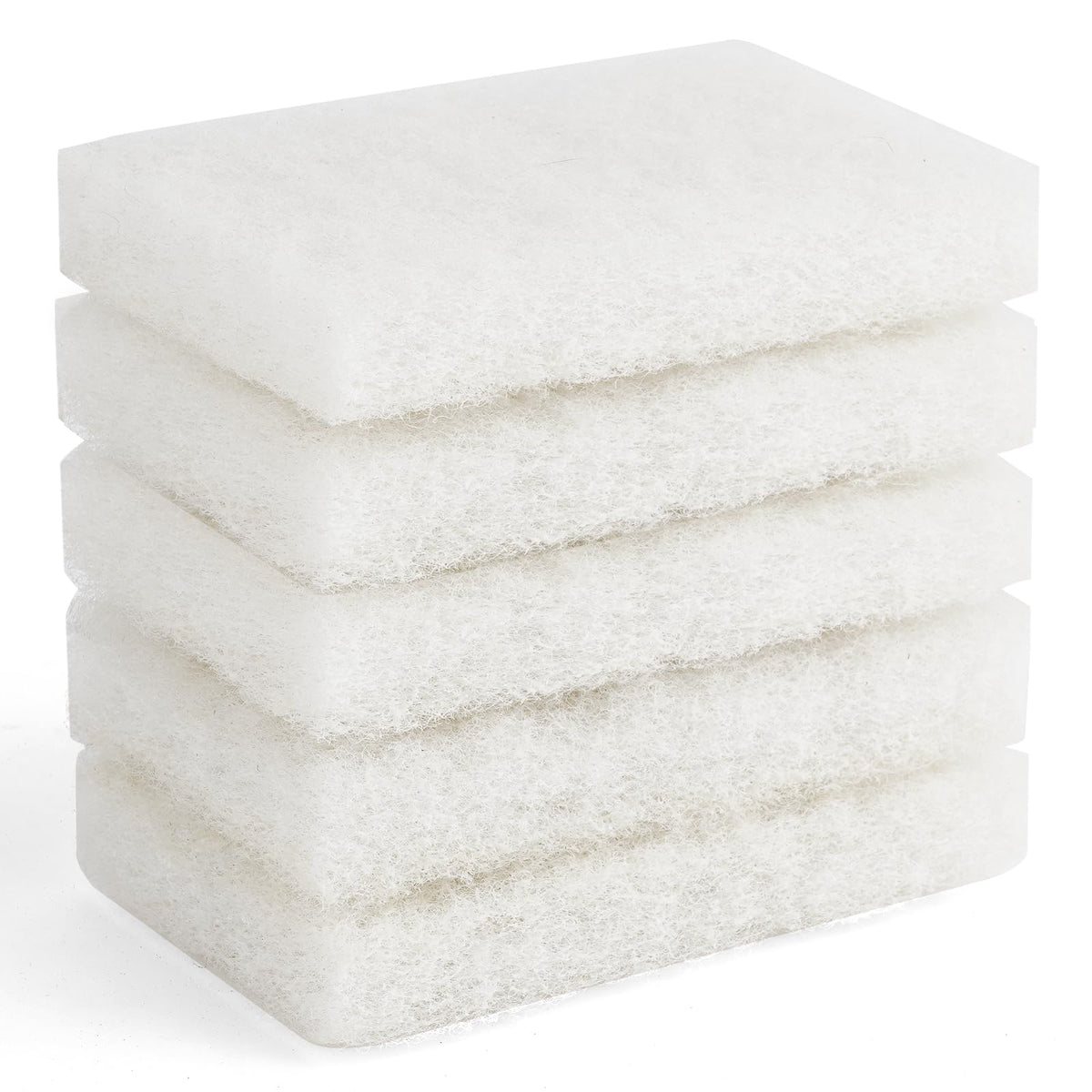 Non-Scratch Nylon scrubbing pad Replacement Scrubber, White 5 Pack 5.5 * 3.15 inch