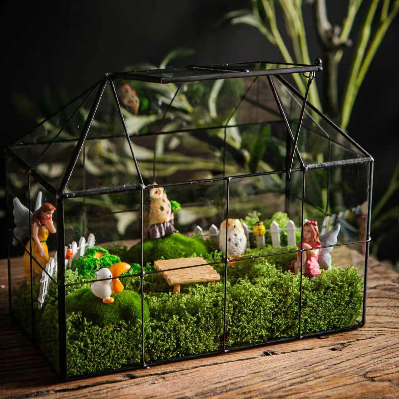 BLBYHO 220Pcs Miniatures Fairy Garden Accessories, Mini Fairy Garden Kit, Fairy Figurines House Outdoor Decor Resin, Valentines Gift for Kids